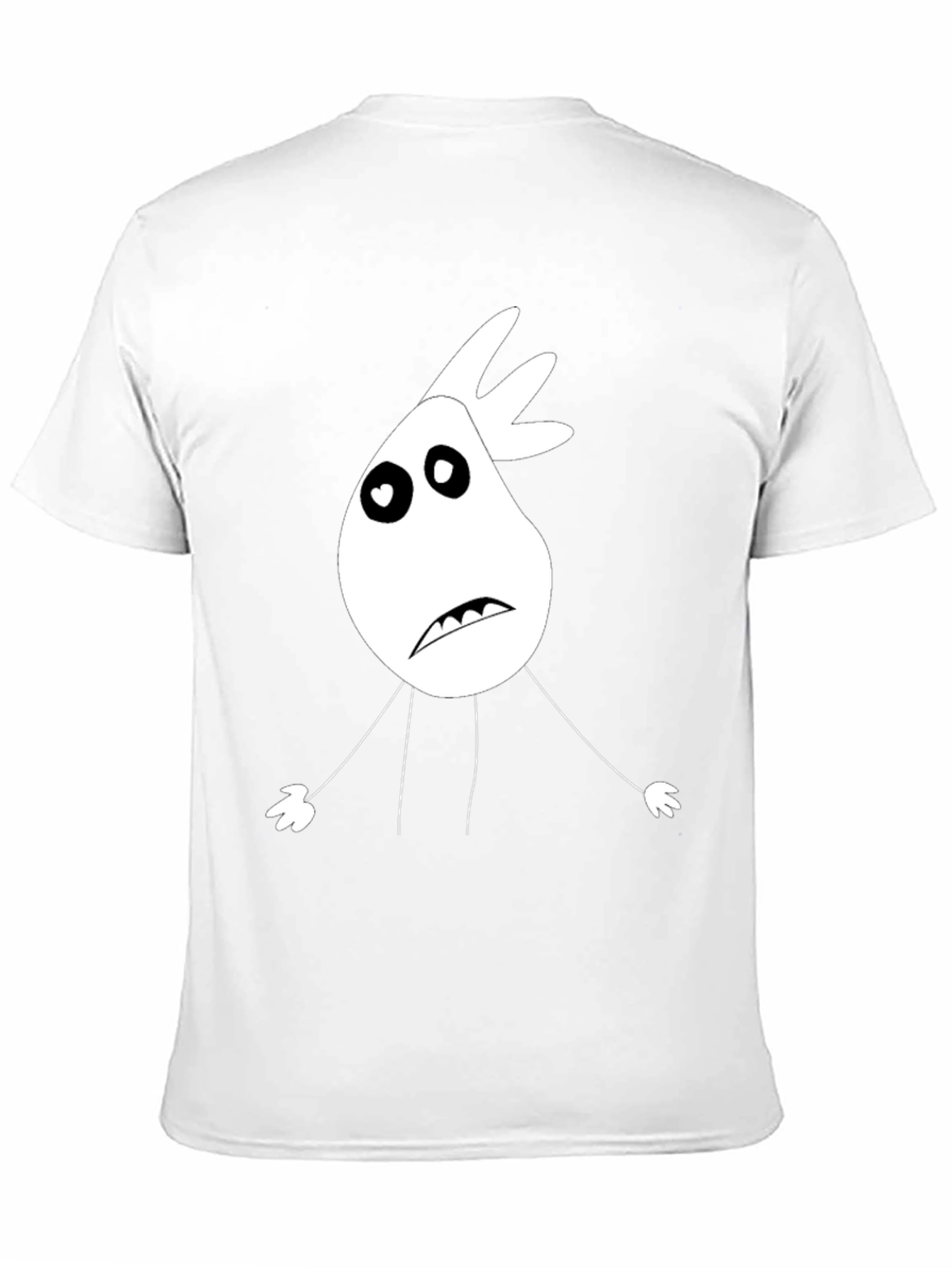 Cartoon Character T-Shirt - Black Cotton Tee