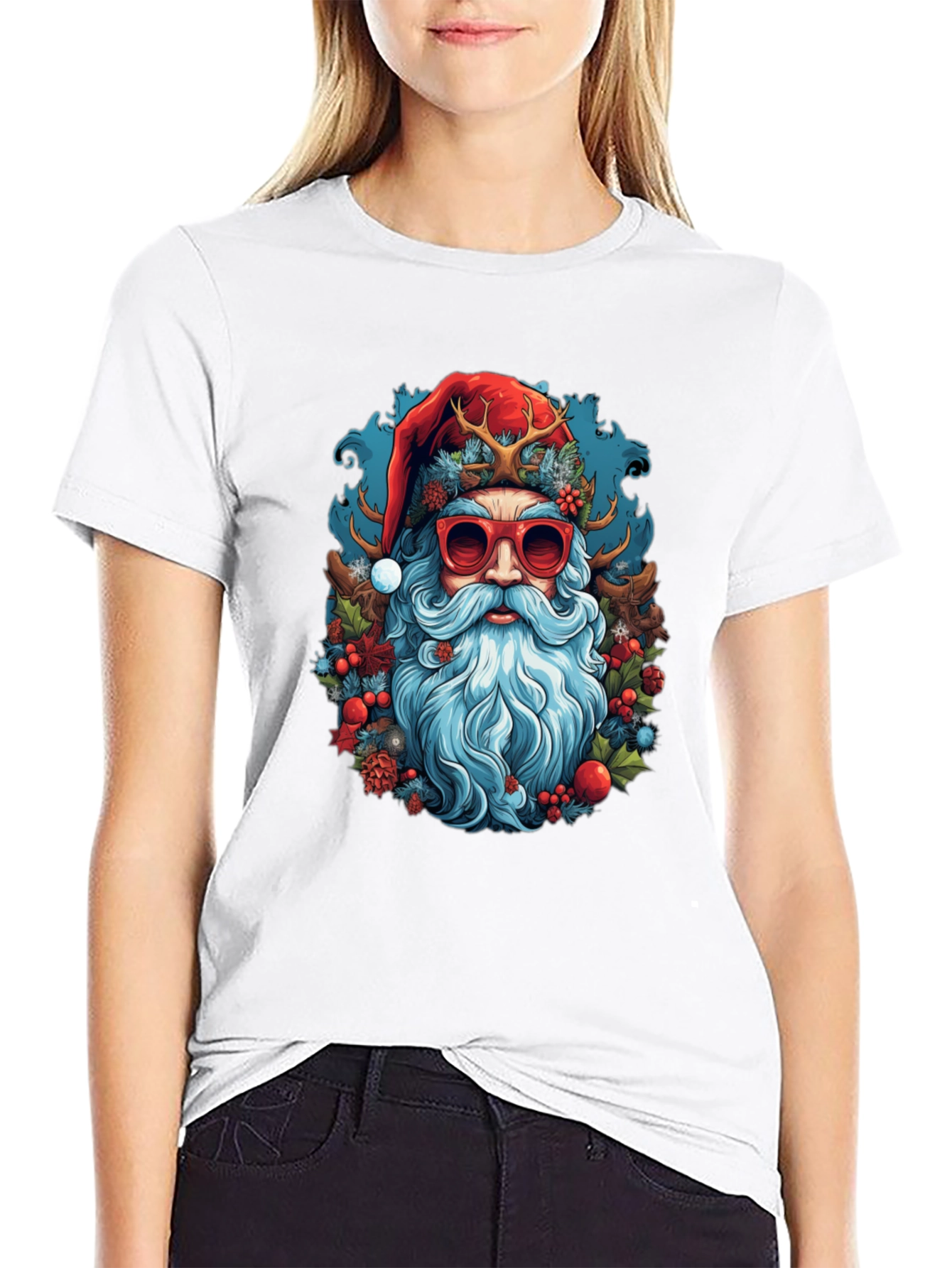 Cool Santa Graphic Tee - Holiday Style