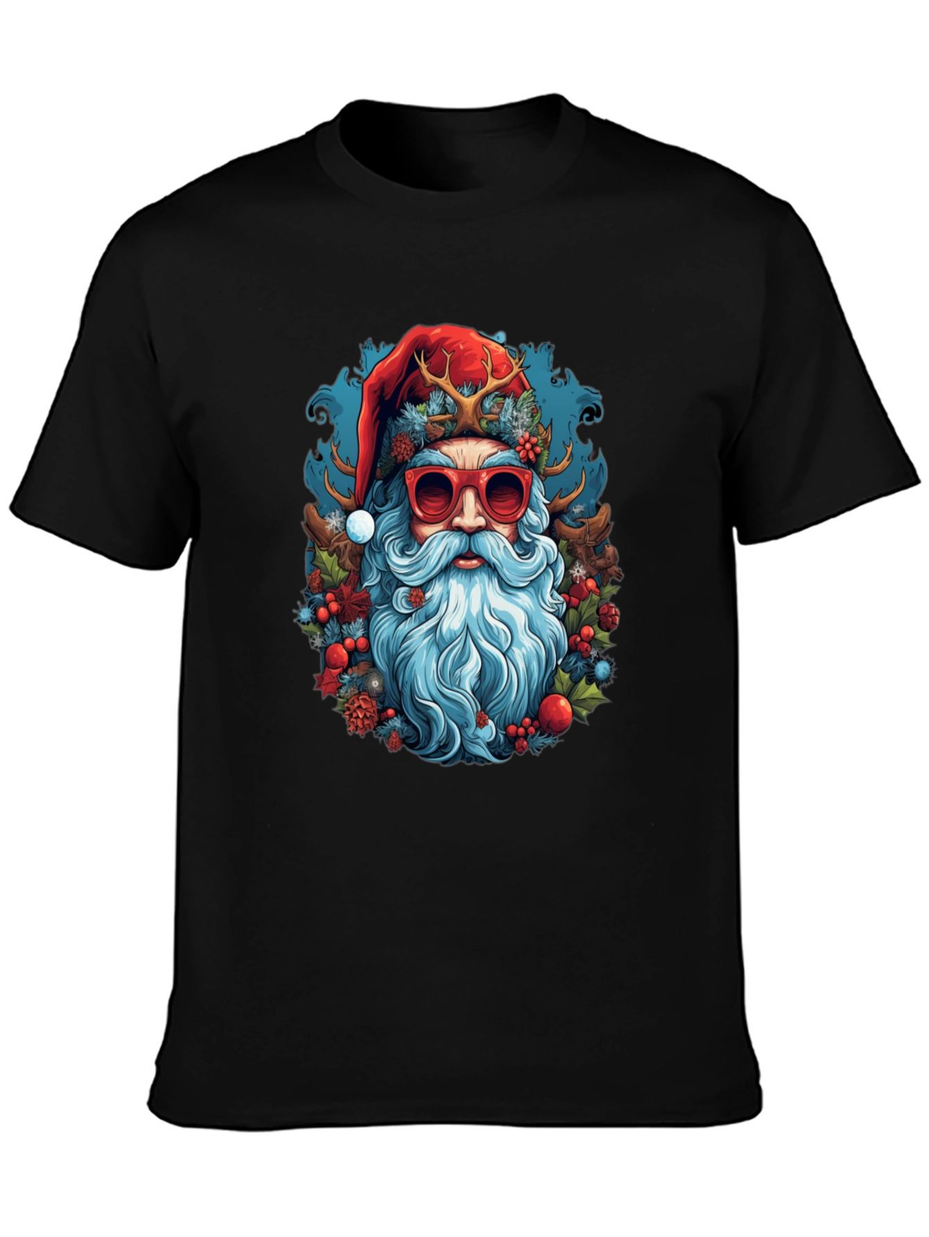 Cool Santa Graphic Tee - Holiday Style