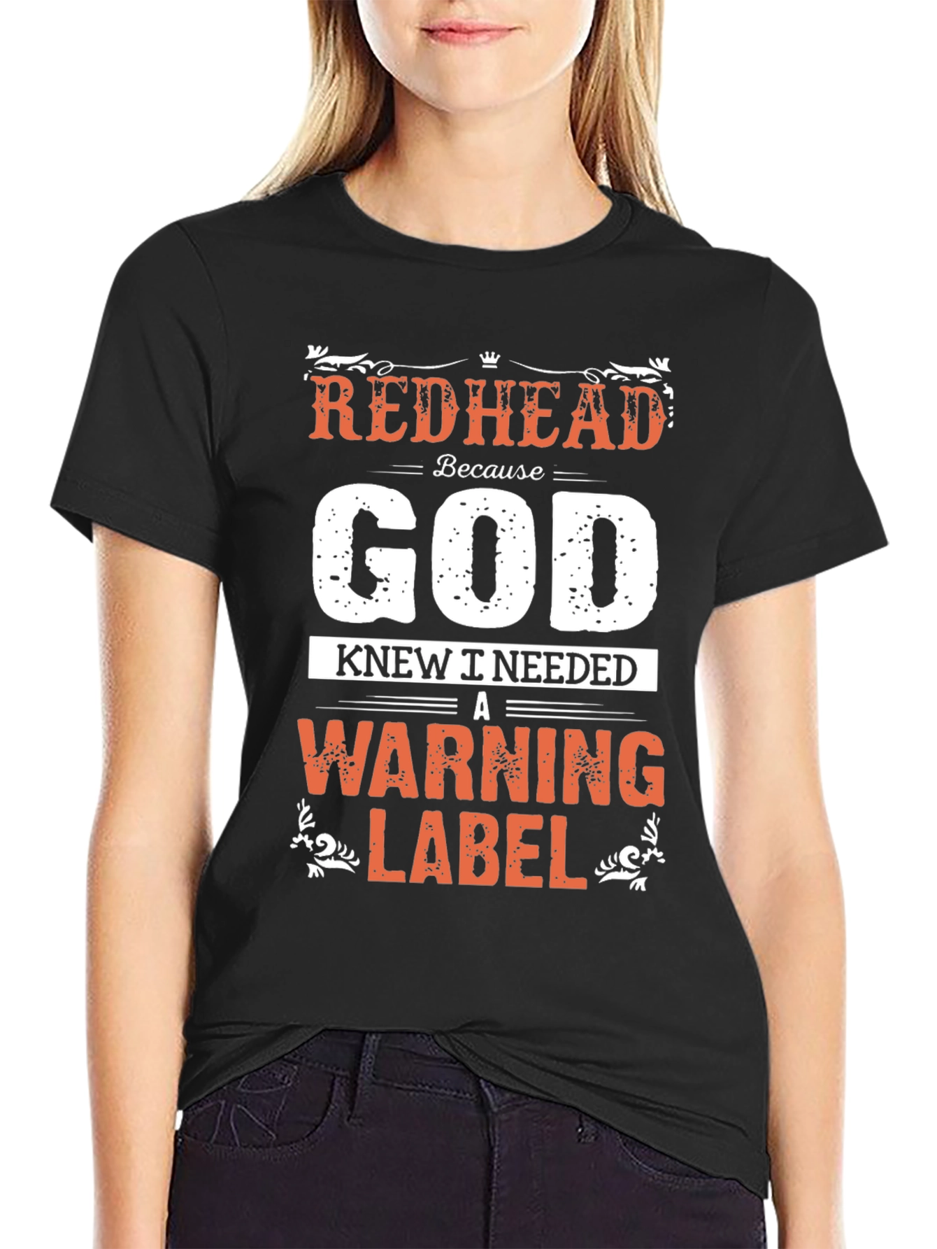 Redhead Warning Label T-Shirt