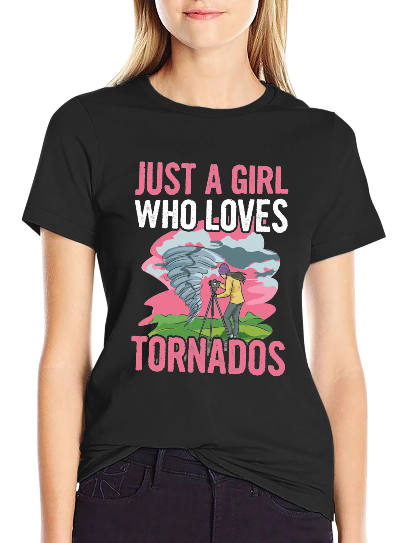 Just a Girl Who Loves Tornadoes T-Shirt