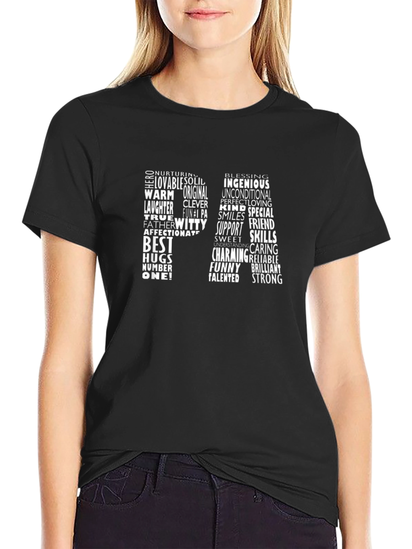 Positive Word Cloud Dad T-Shirt