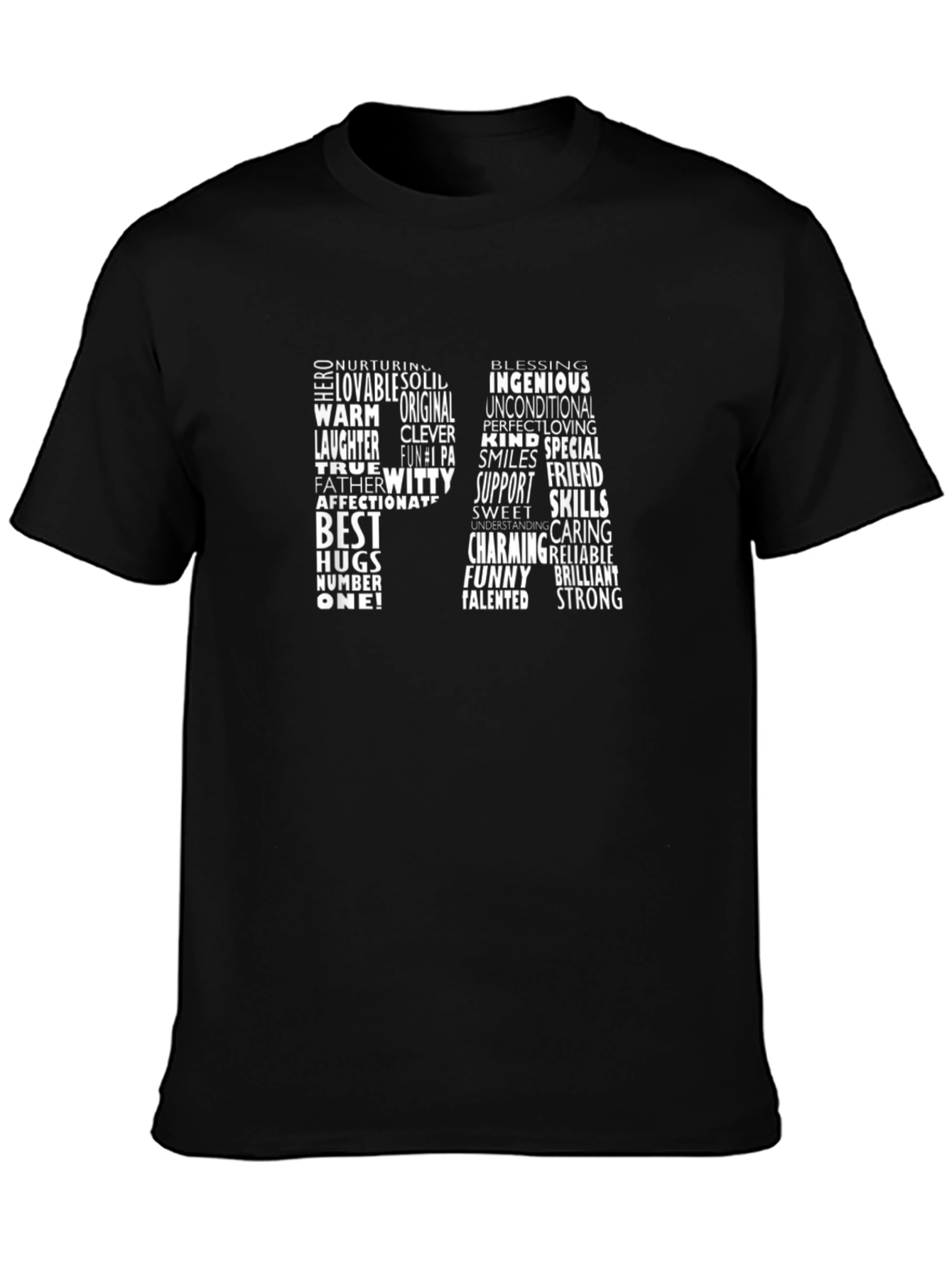 Positive Word Cloud Dad T-Shirt