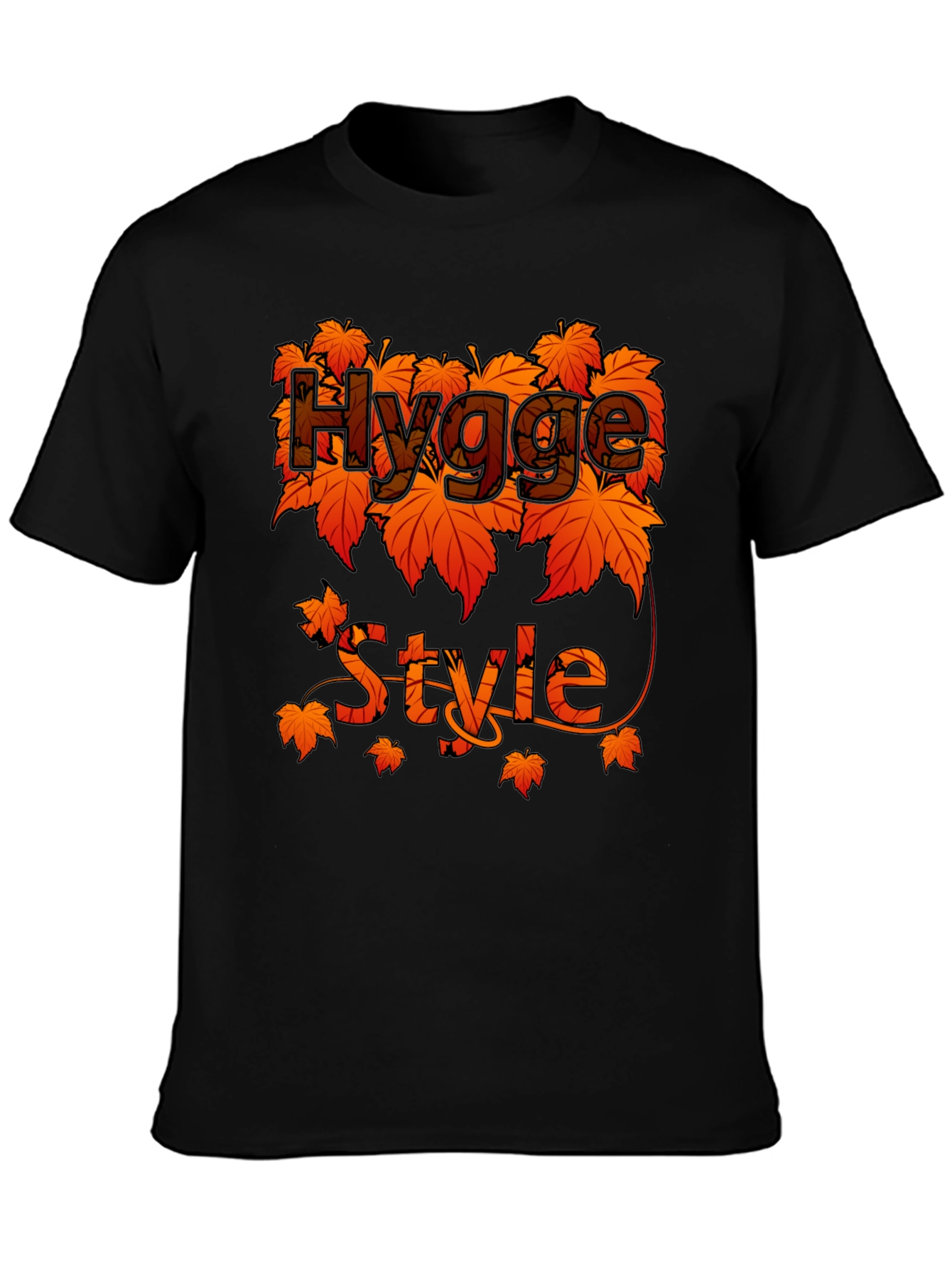 Hygge Style Fall Leaves T-Shirt