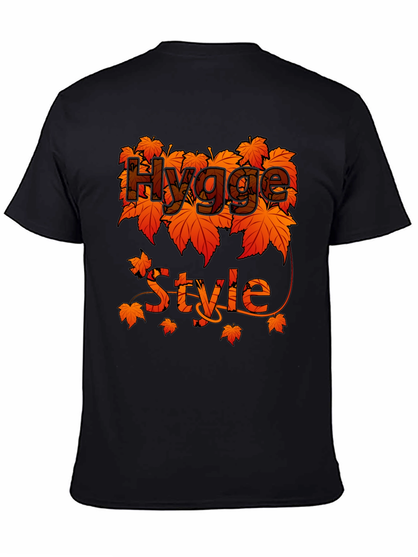 Hygge Style Fall Leaves T-Shirt