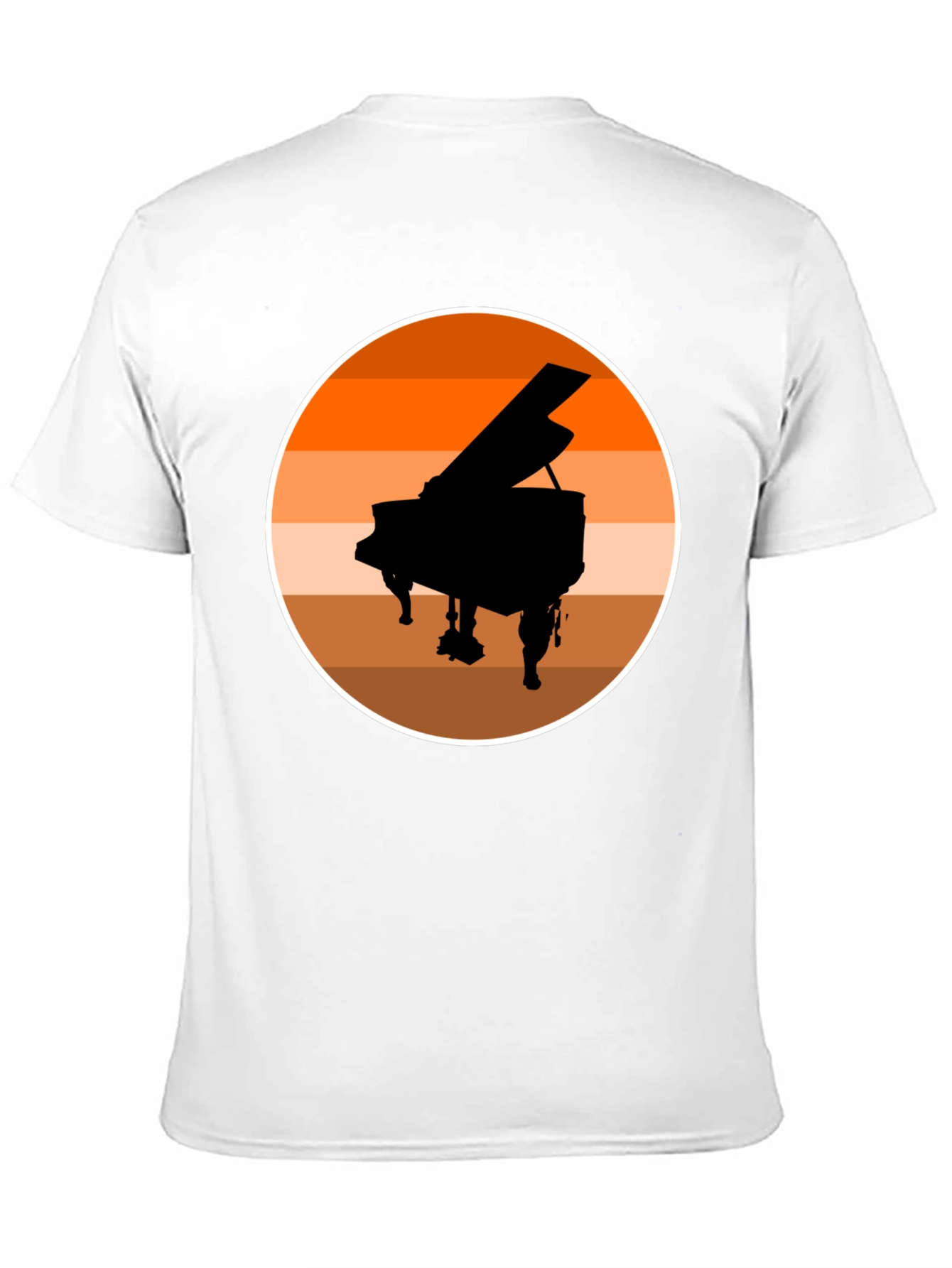 Grand Piano Sunset Graphic Tee - Black