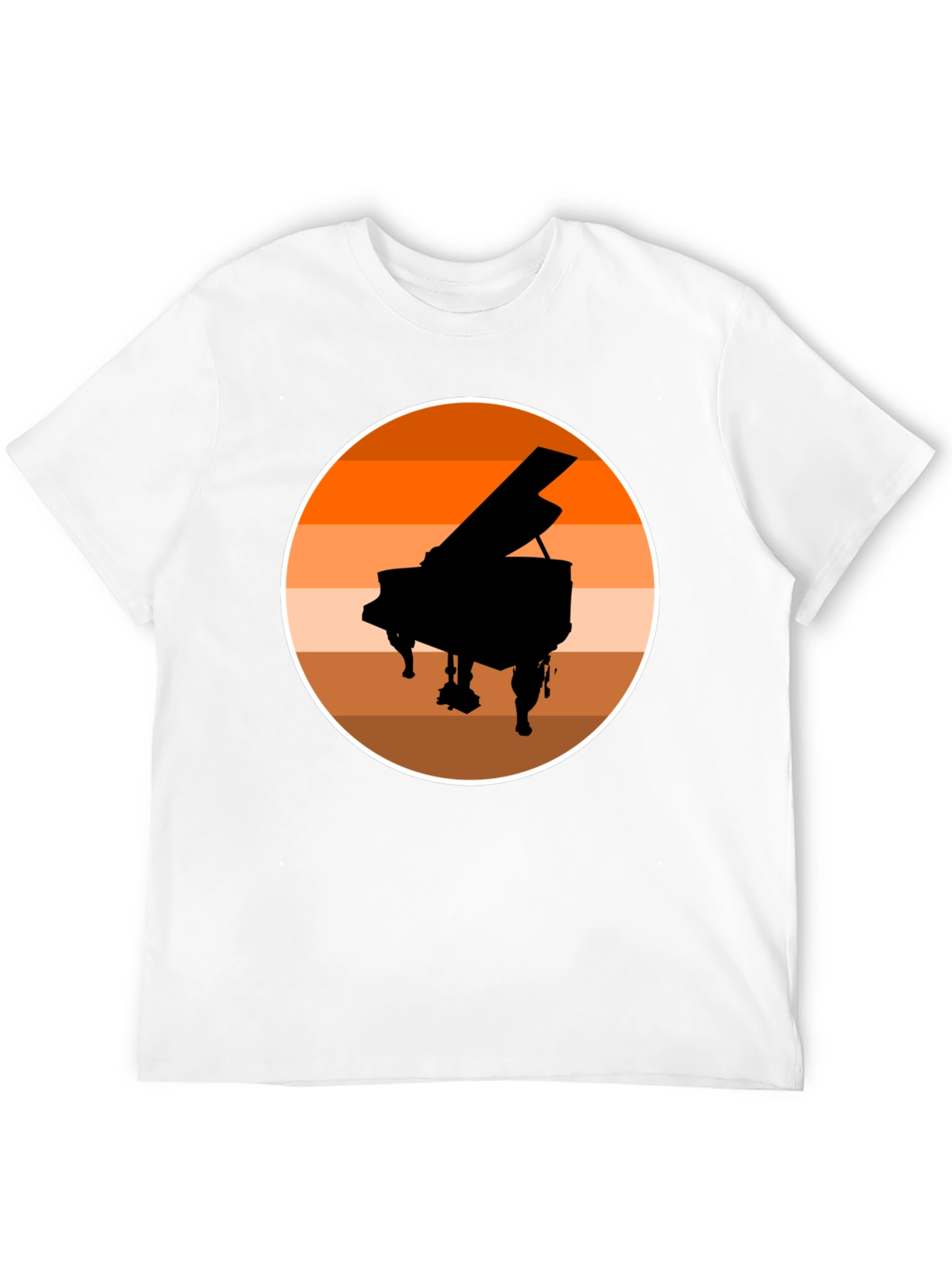 Grand Piano Sunset Graphic Tee - Black