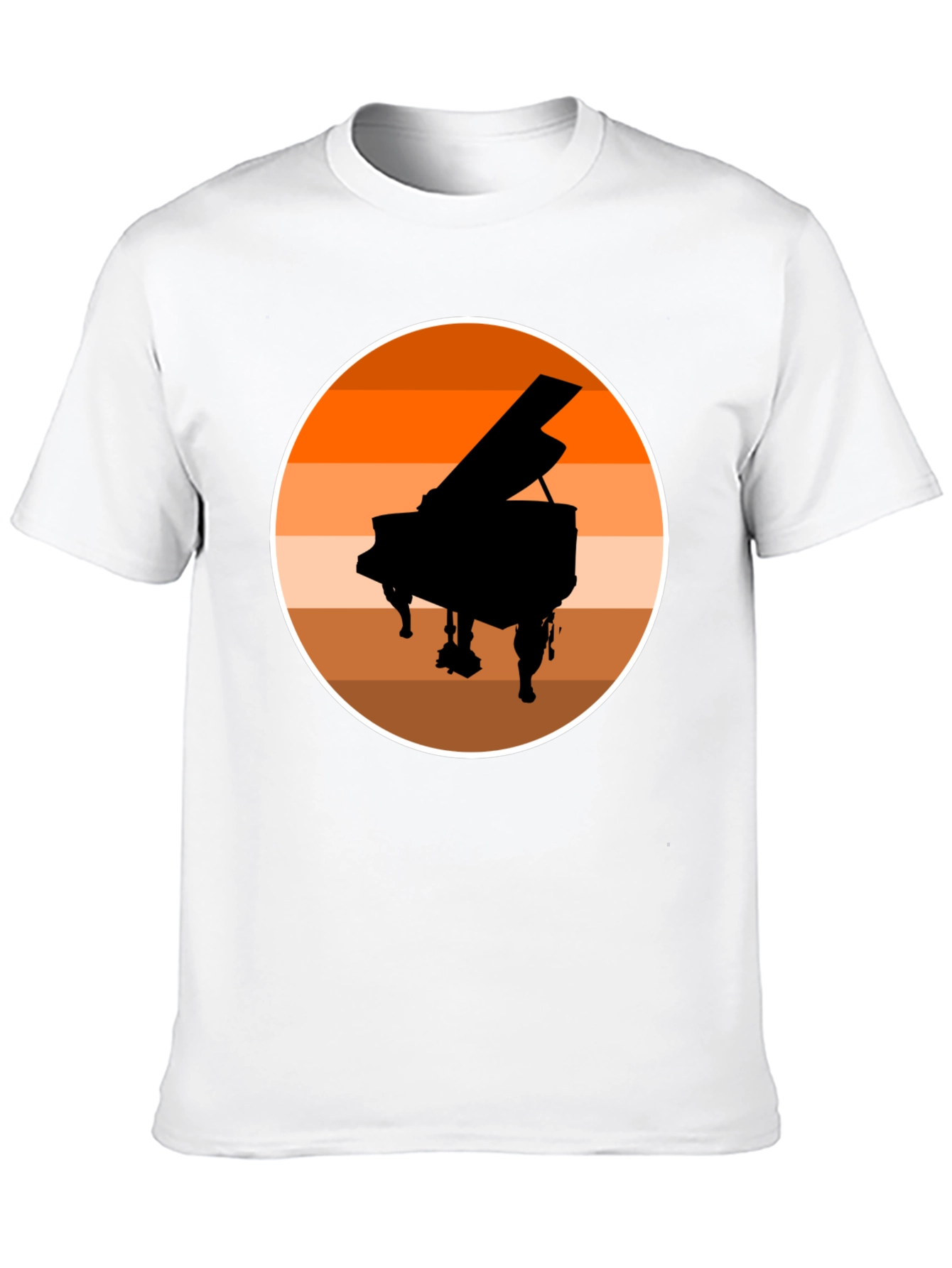Grand Piano Sunset Graphic Tee - Black