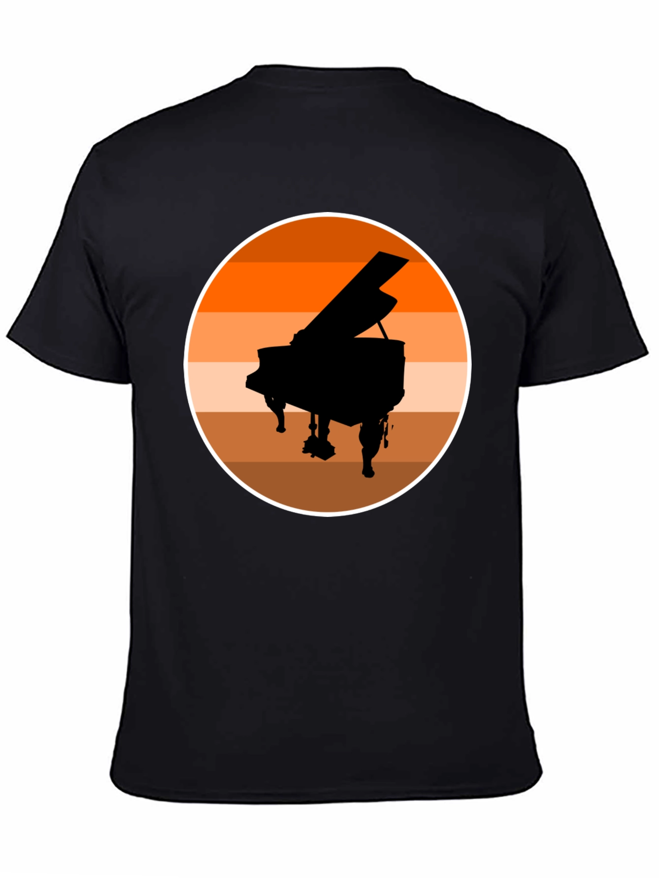 Grand Piano Sunset Graphic Tee - Black