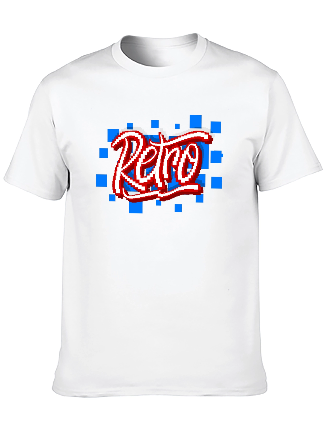 Retro Pixel Art Black T-Shirt