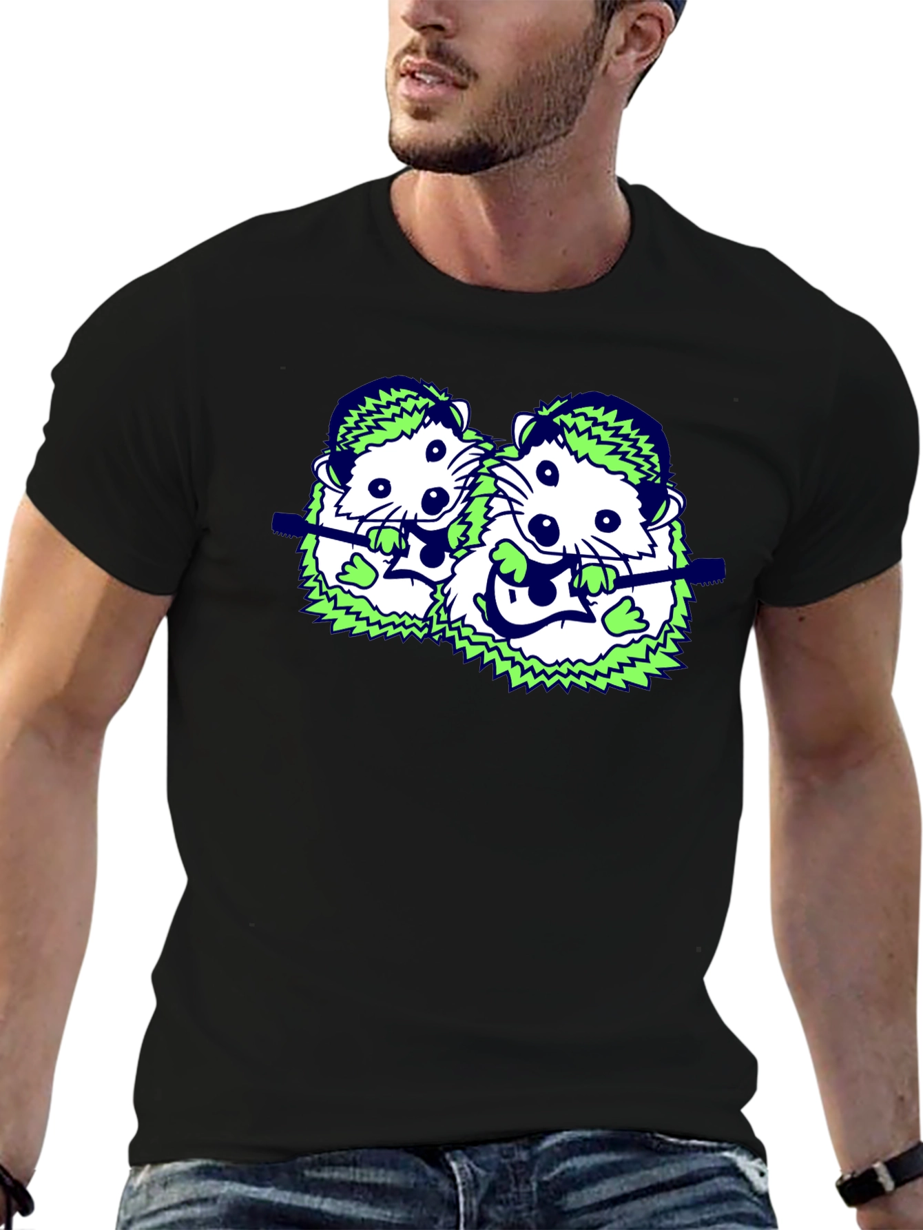 Quirky Hedgehog Band T-Shirt