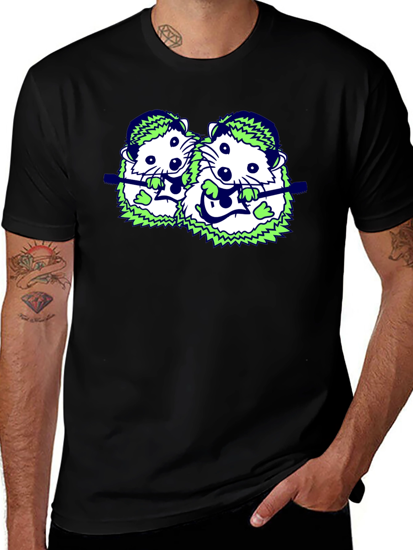 Quirky Hedgehog Band T-Shirt