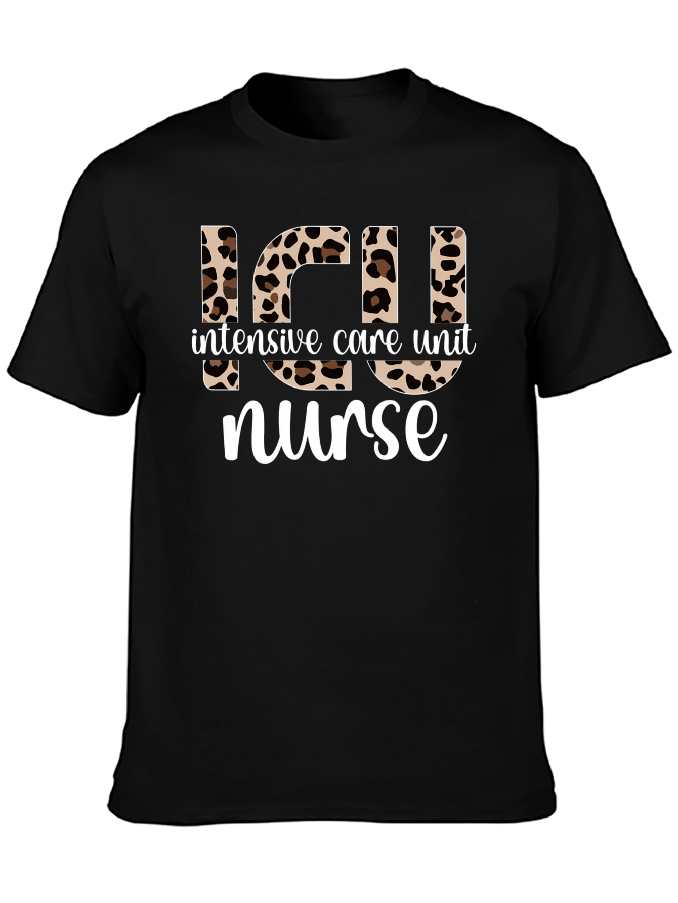 ICU Nurse Leopard Print T-Shirt