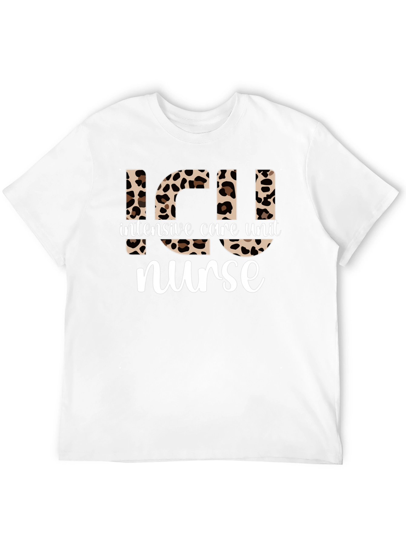 ICU Nurse Leopard Print T-Shirt