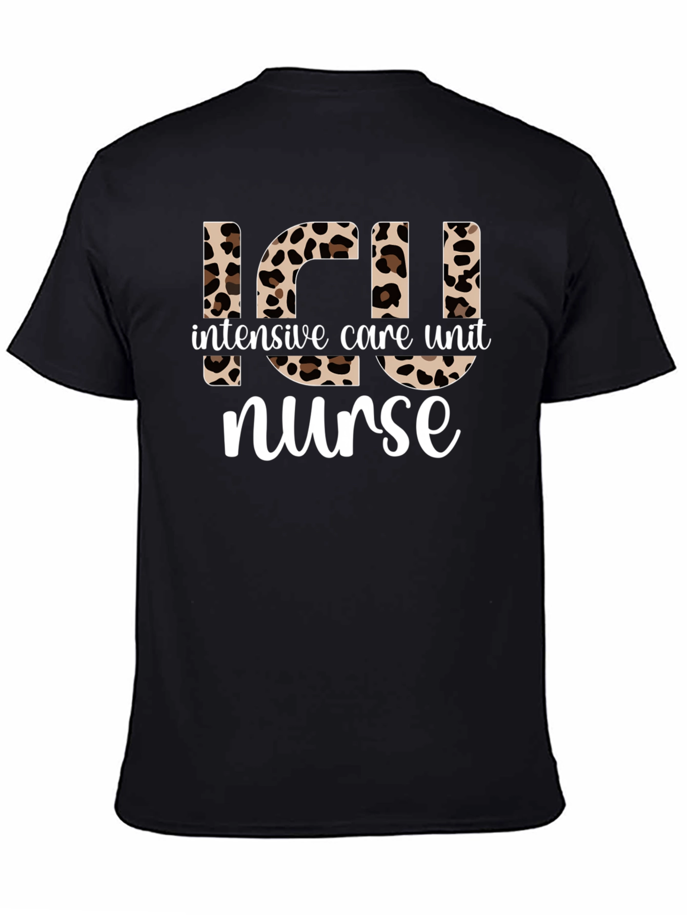 ICU Nurse Leopard Print T-Shirt