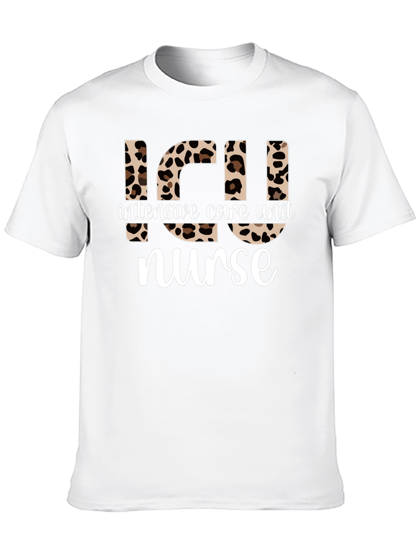 ICU Nurse Leopard Print T-Shirt