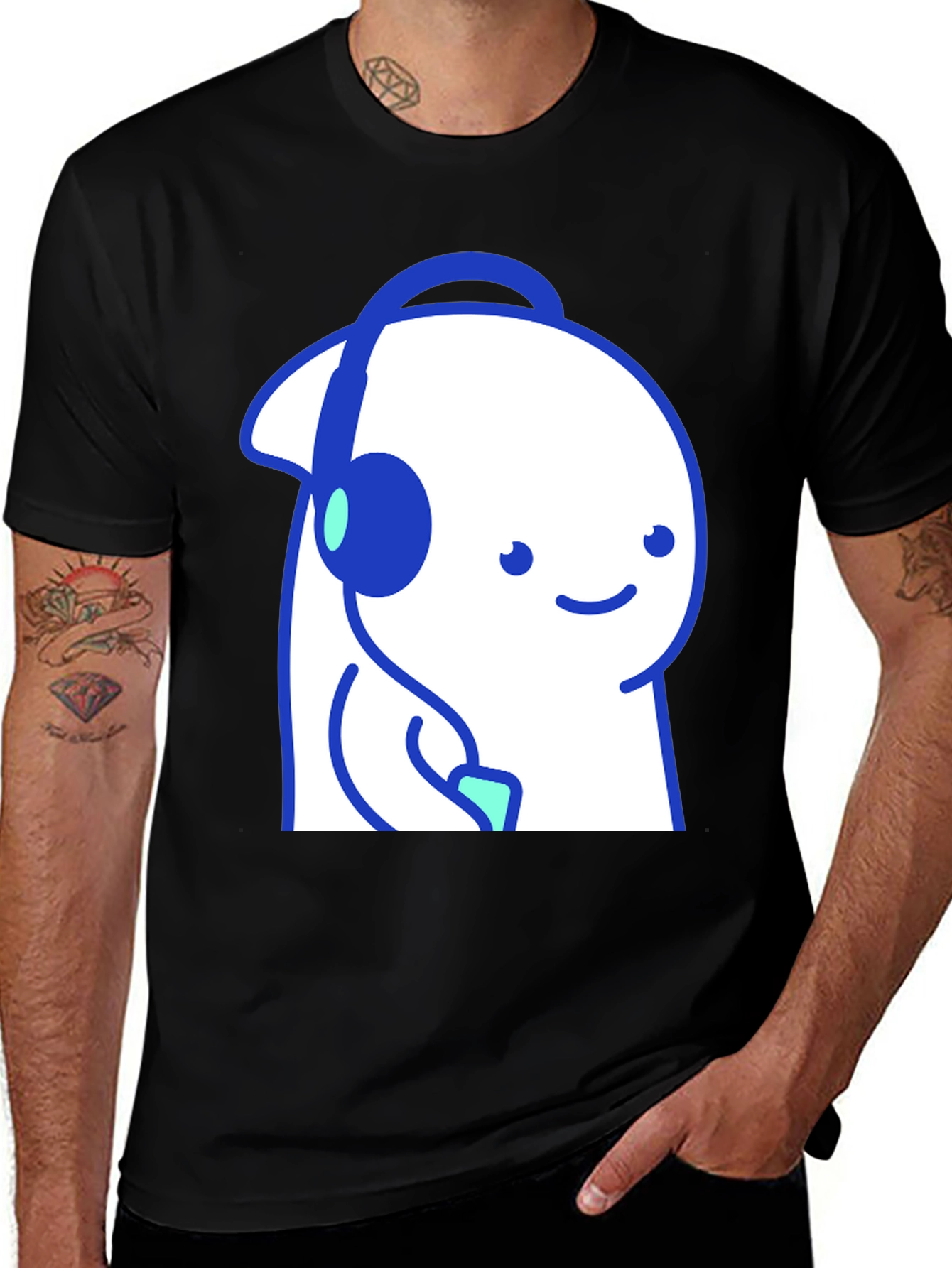 Cute Bloop T-Shirt - Black Cotton Blend