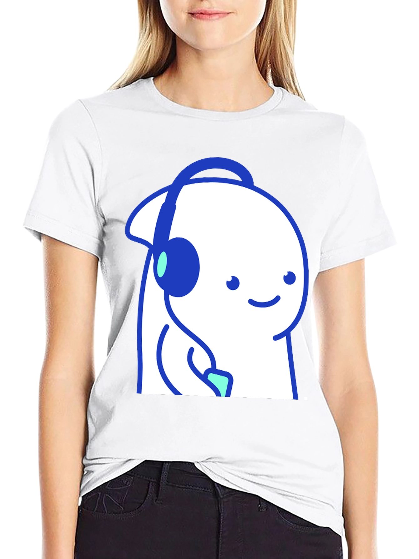 Cute Bloop T-Shirt - Black Cotton Blend