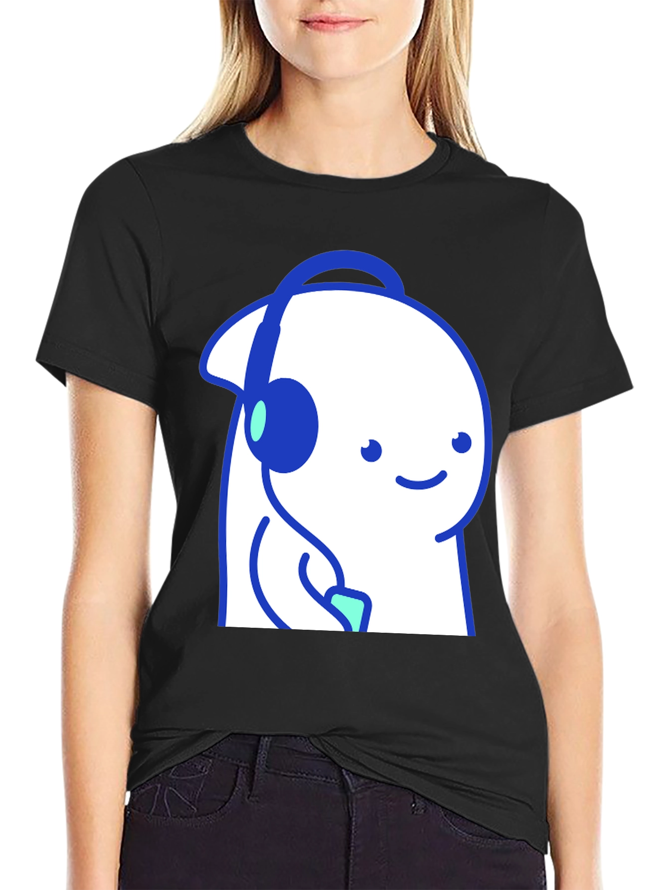Cute Bloop T-Shirt - Black Cotton Blend