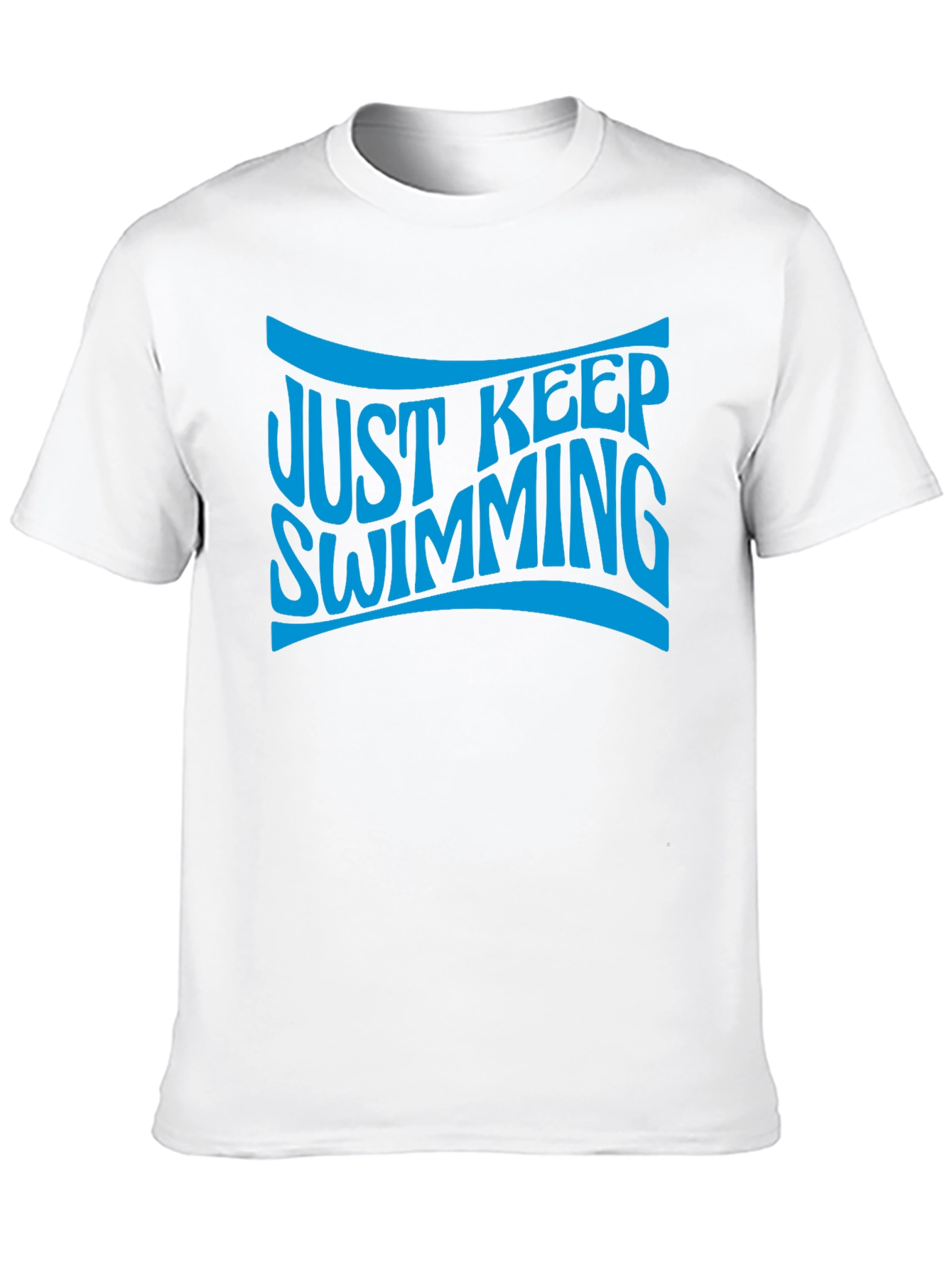 Just Keep Swimming Black Graphic T-Shirt