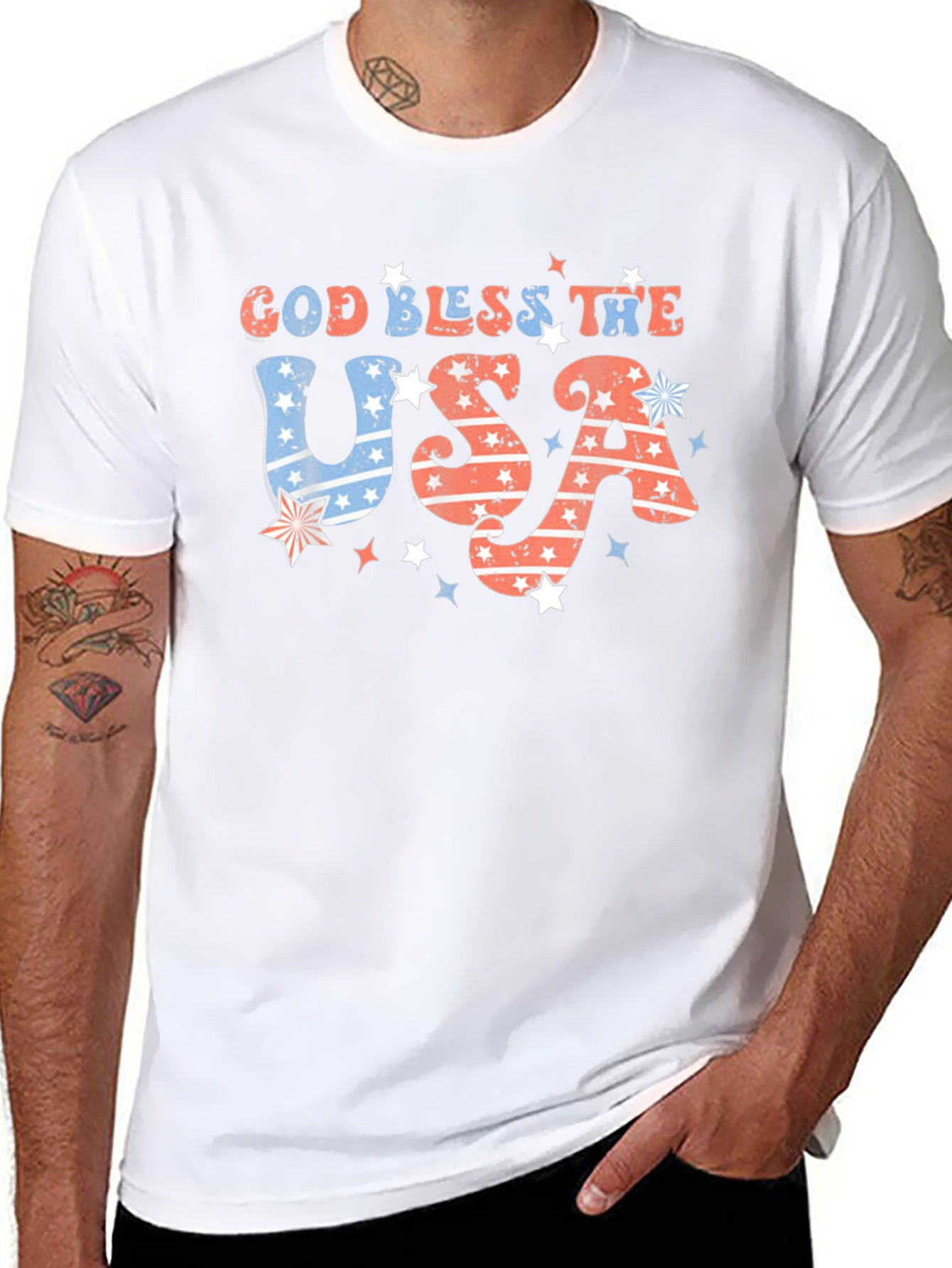 God Bless the USA Patriotic T-Shirt