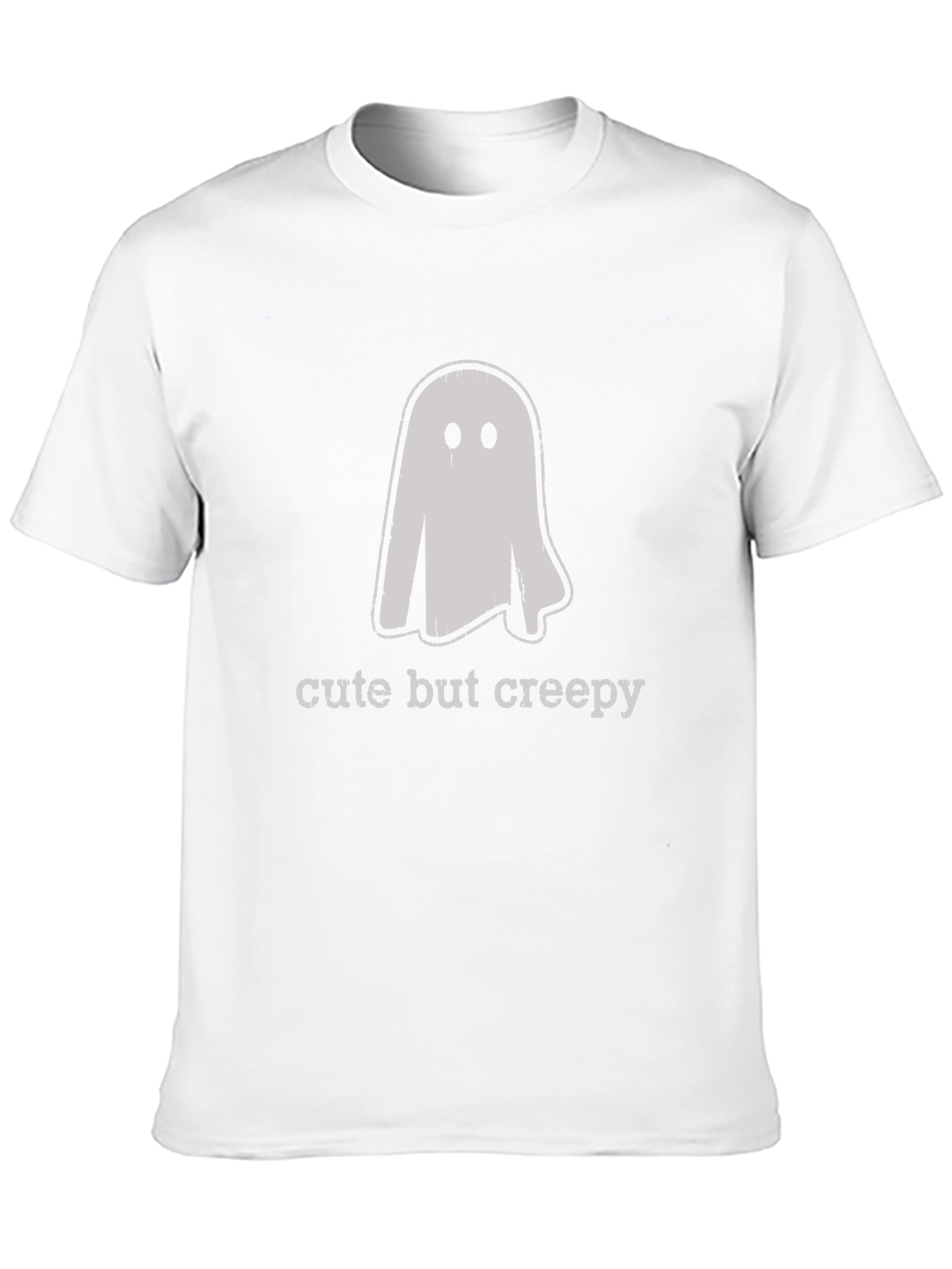 Cute But Creepy Ghost Graphic Tee - Black
