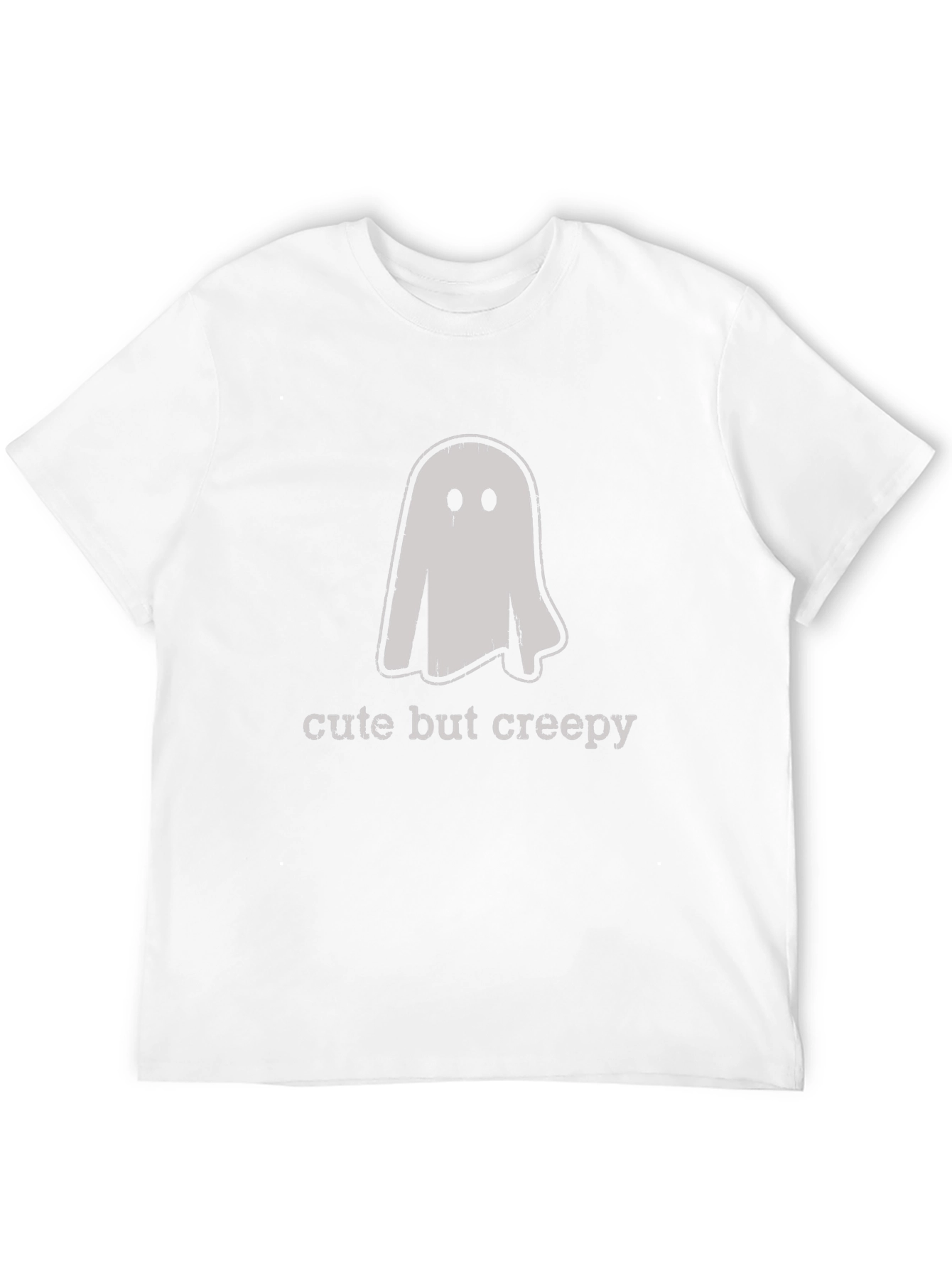 Cute But Creepy Ghost Graphic Tee - Black