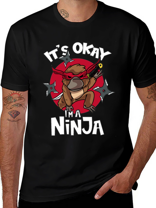 Ninja Platypus Graphic Tee - Its Okay Im a Ninja Shirt