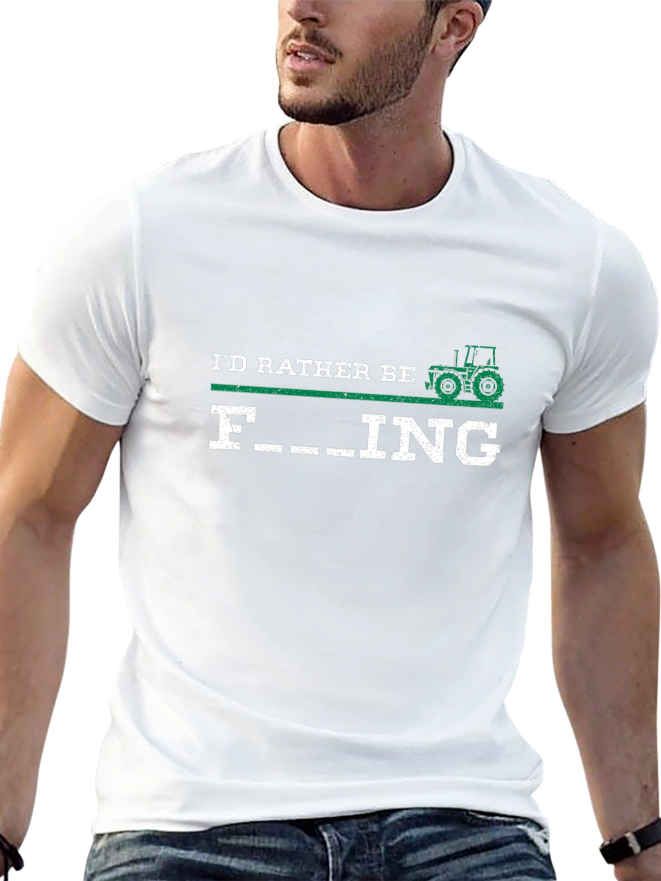 Funny Farmer T-Shirt - Id Rather Be Farming
