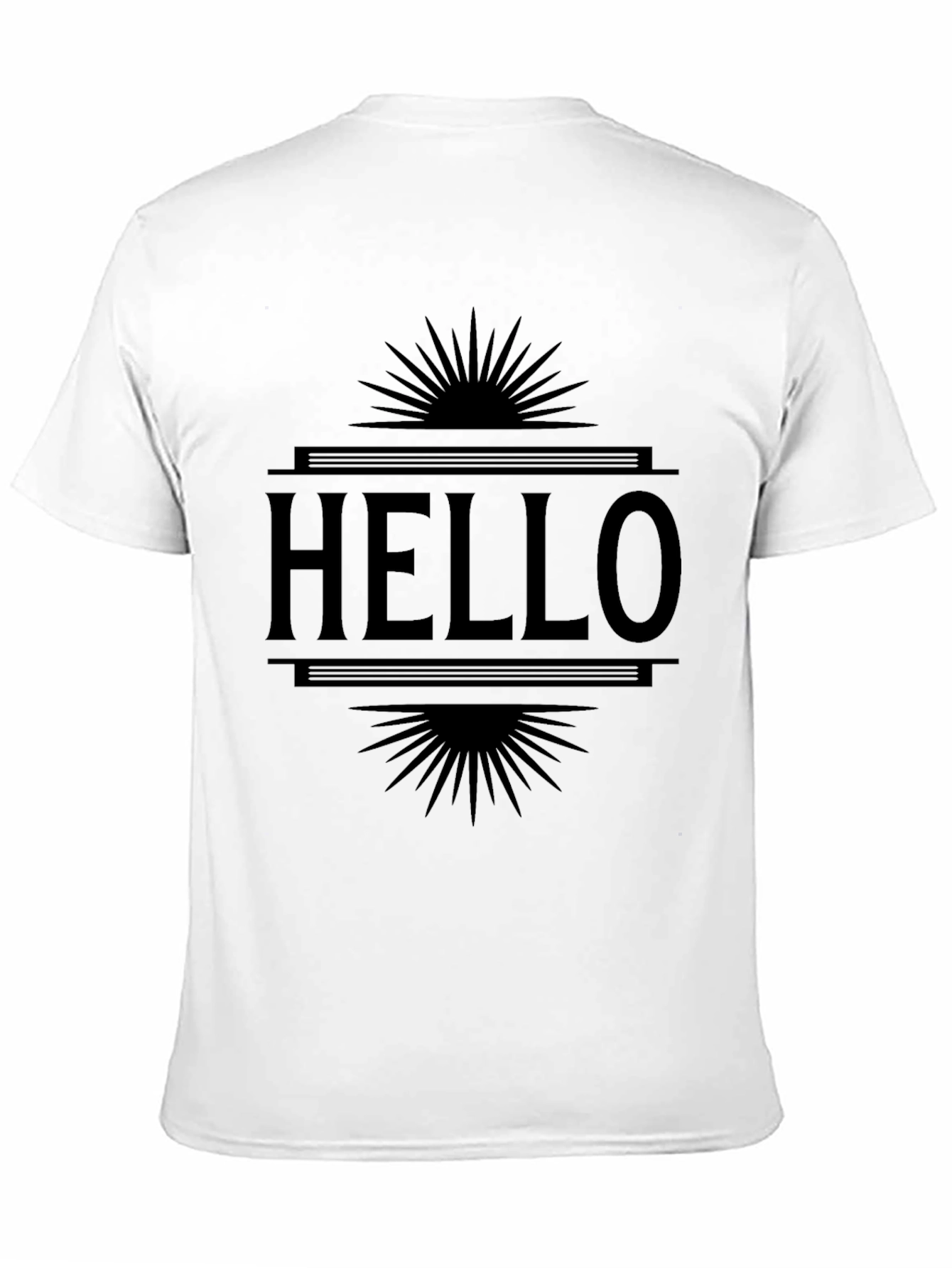 Hello Graphic Print Black T-Shirt