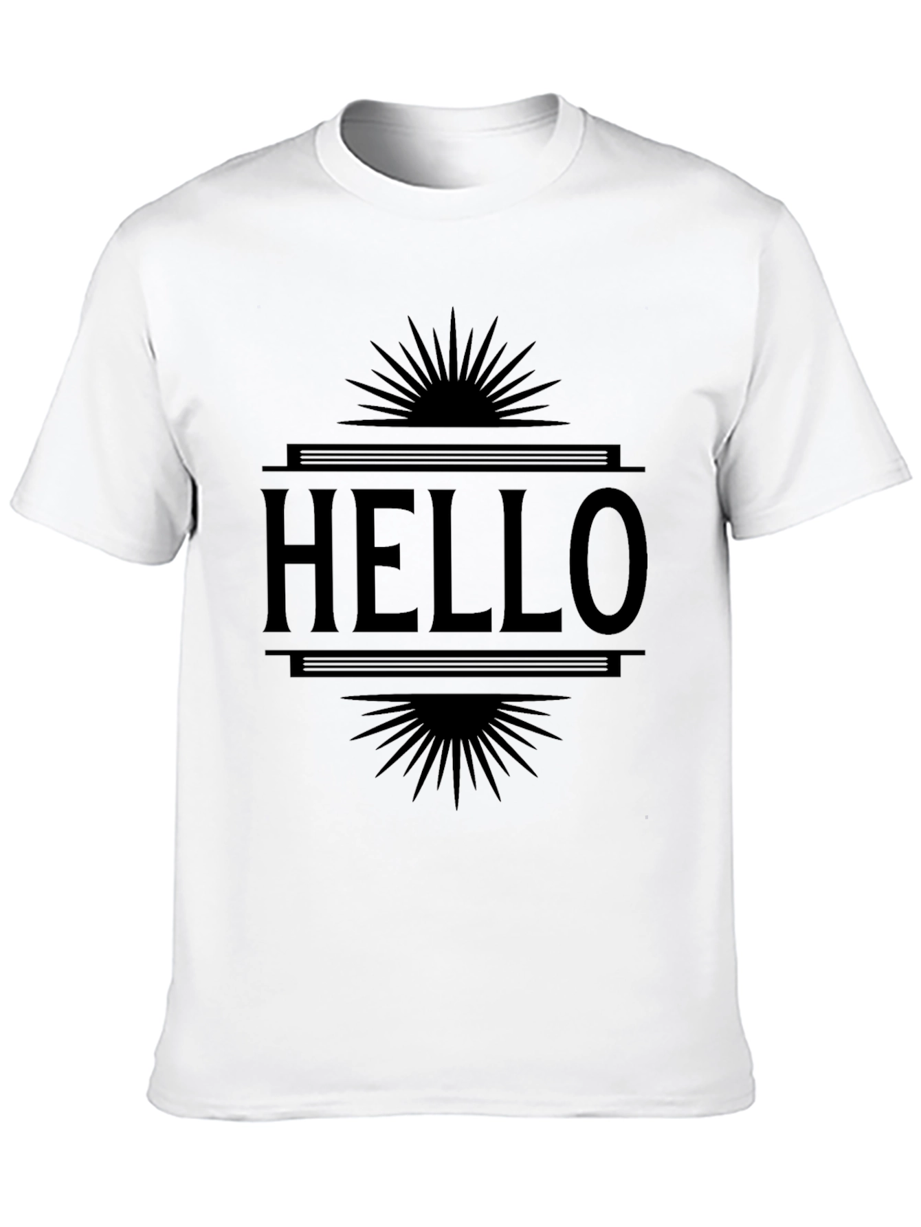 Hello Graphic Print Black T-Shirt
