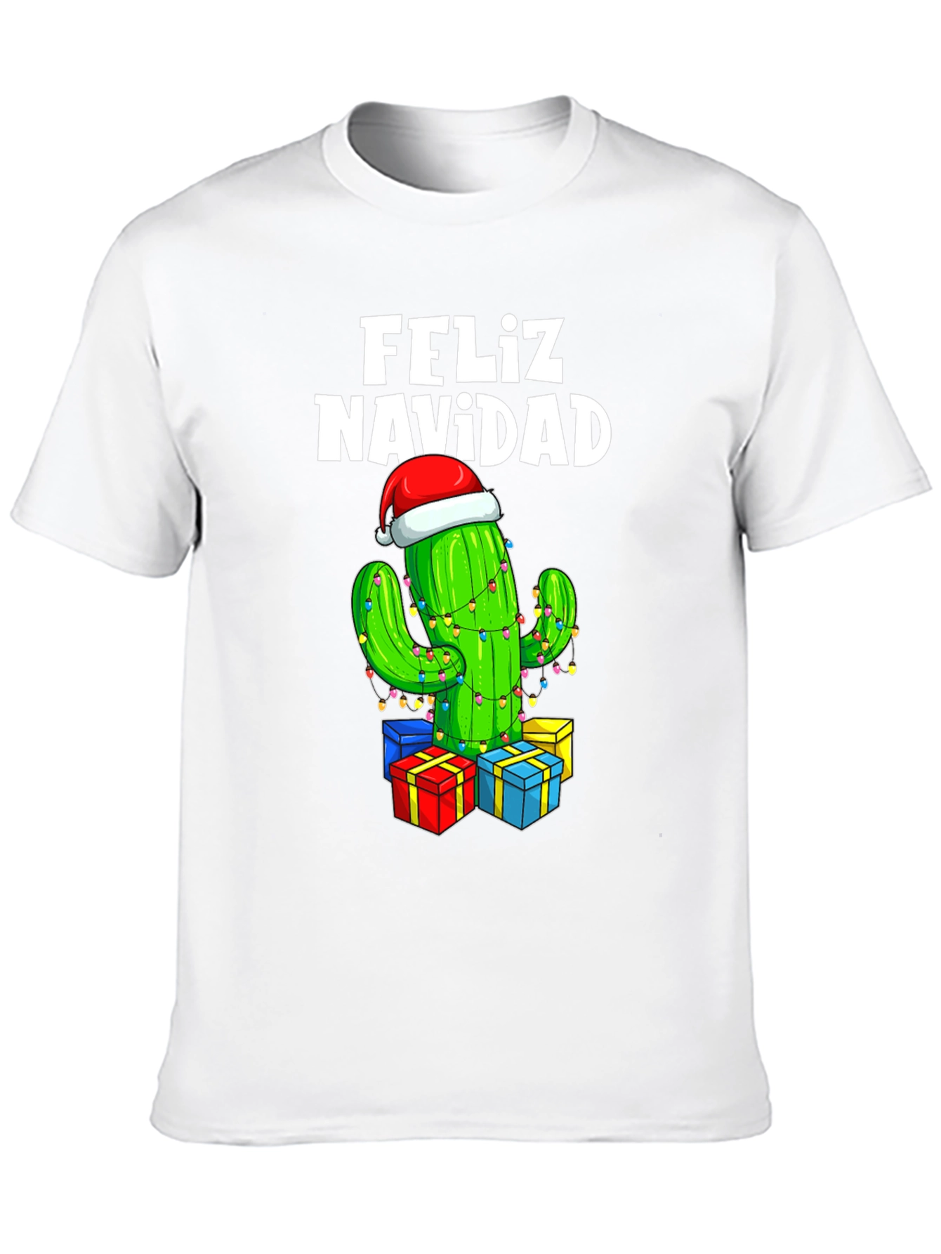 Feliz Navidad Cactus Christmas T-Shirt