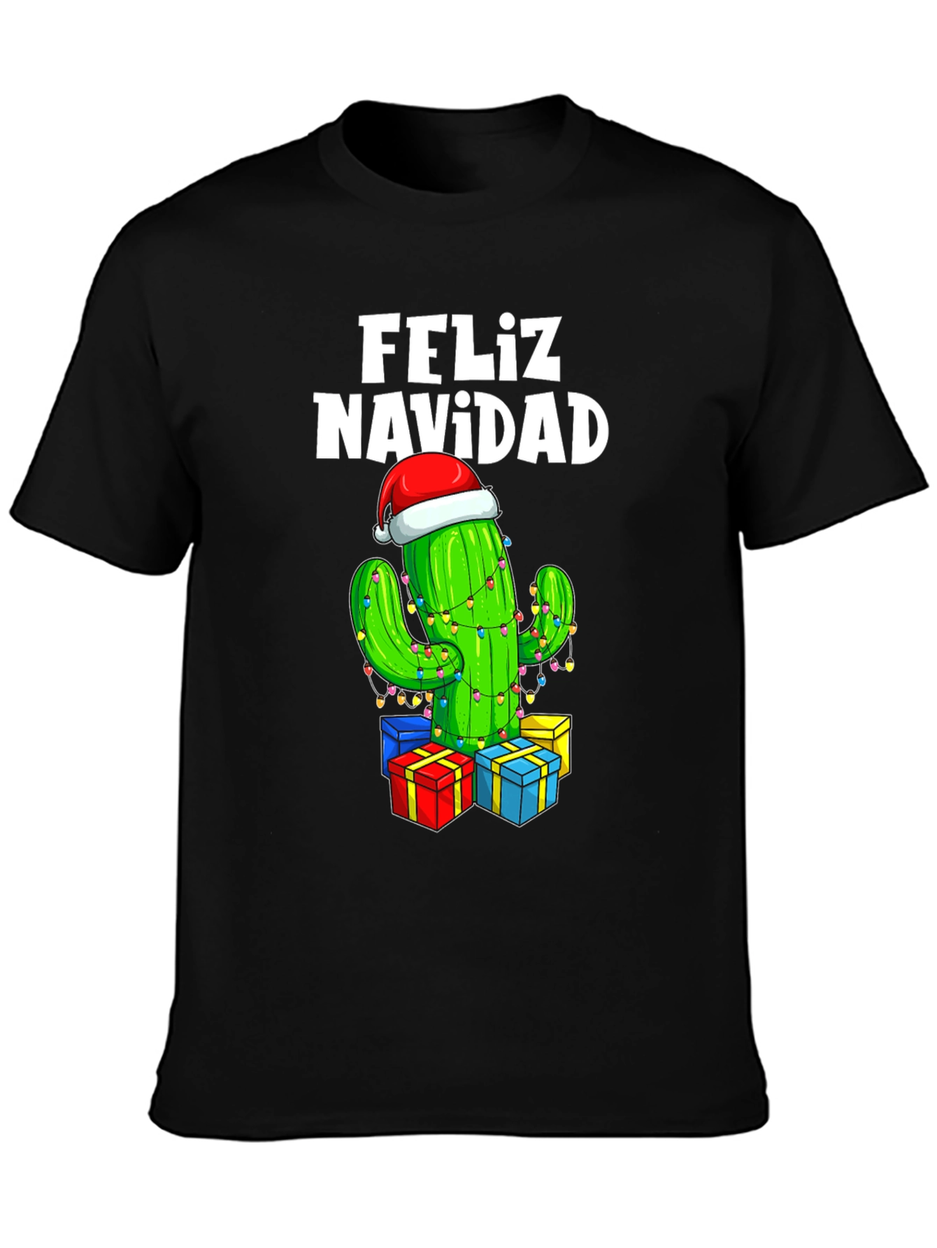 Feliz Navidad Cactus Christmas T-Shirt