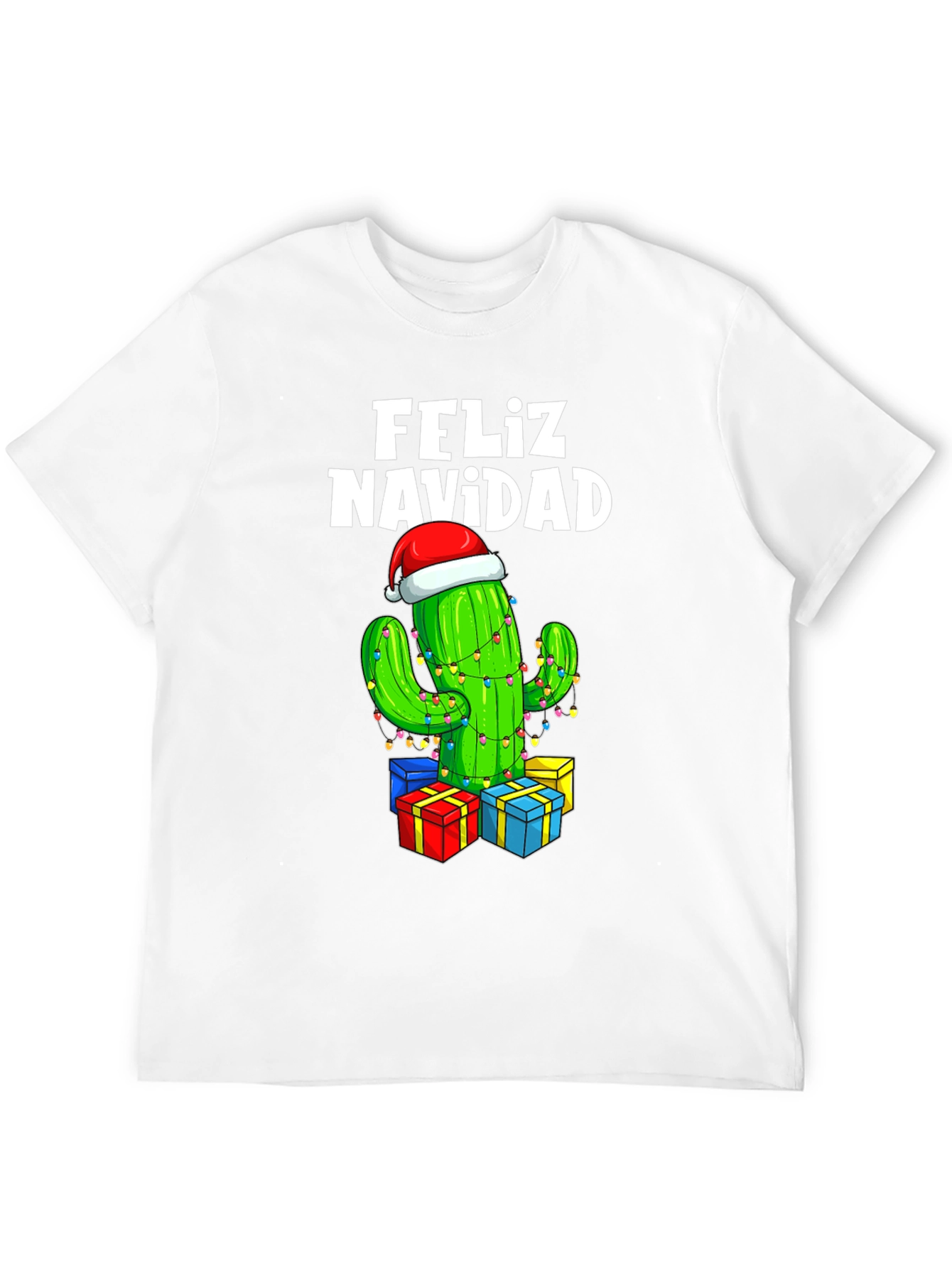 Feliz Navidad Cactus Christmas T-Shirt