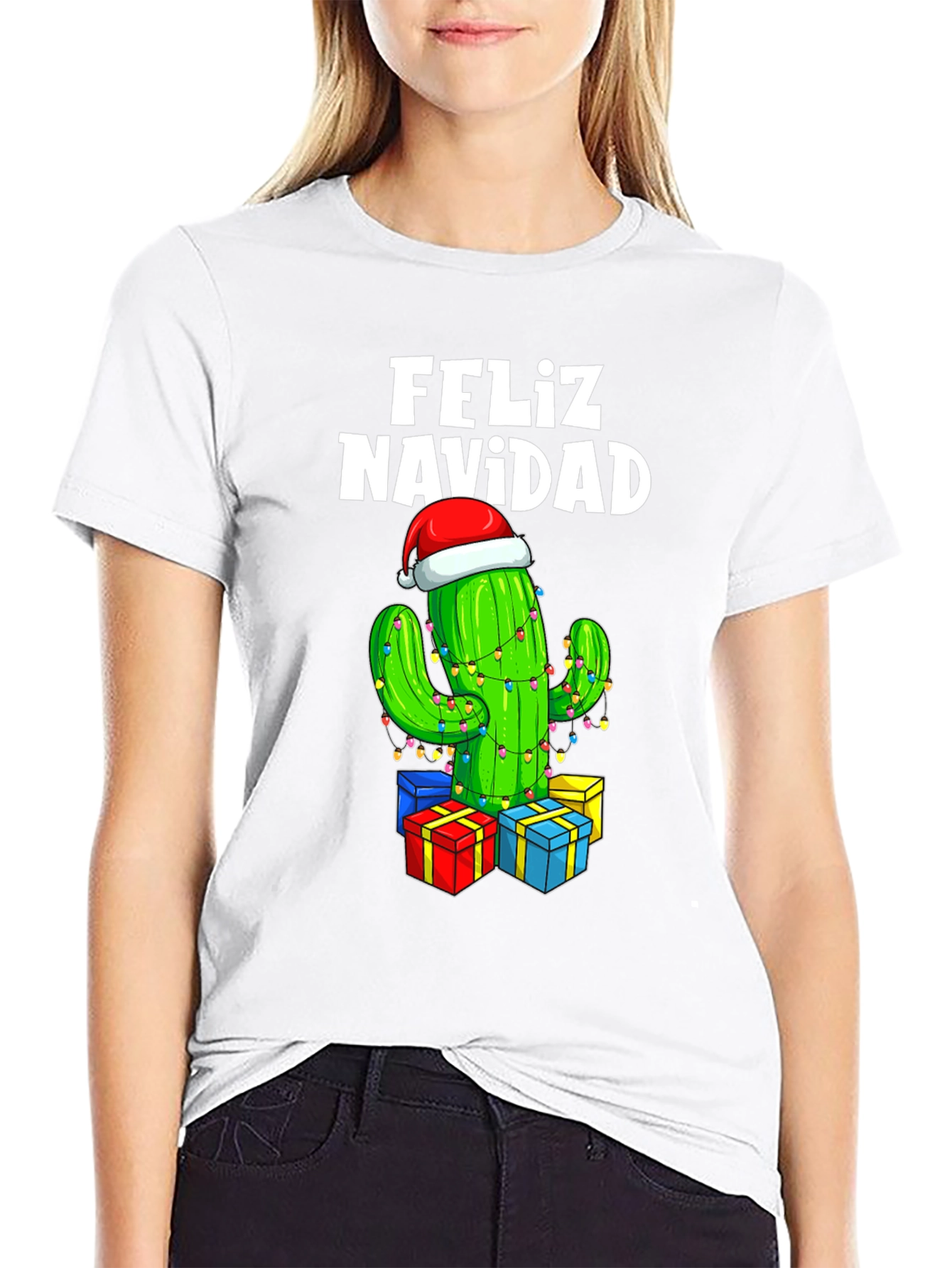 Feliz Navidad Cactus Christmas T-Shirt