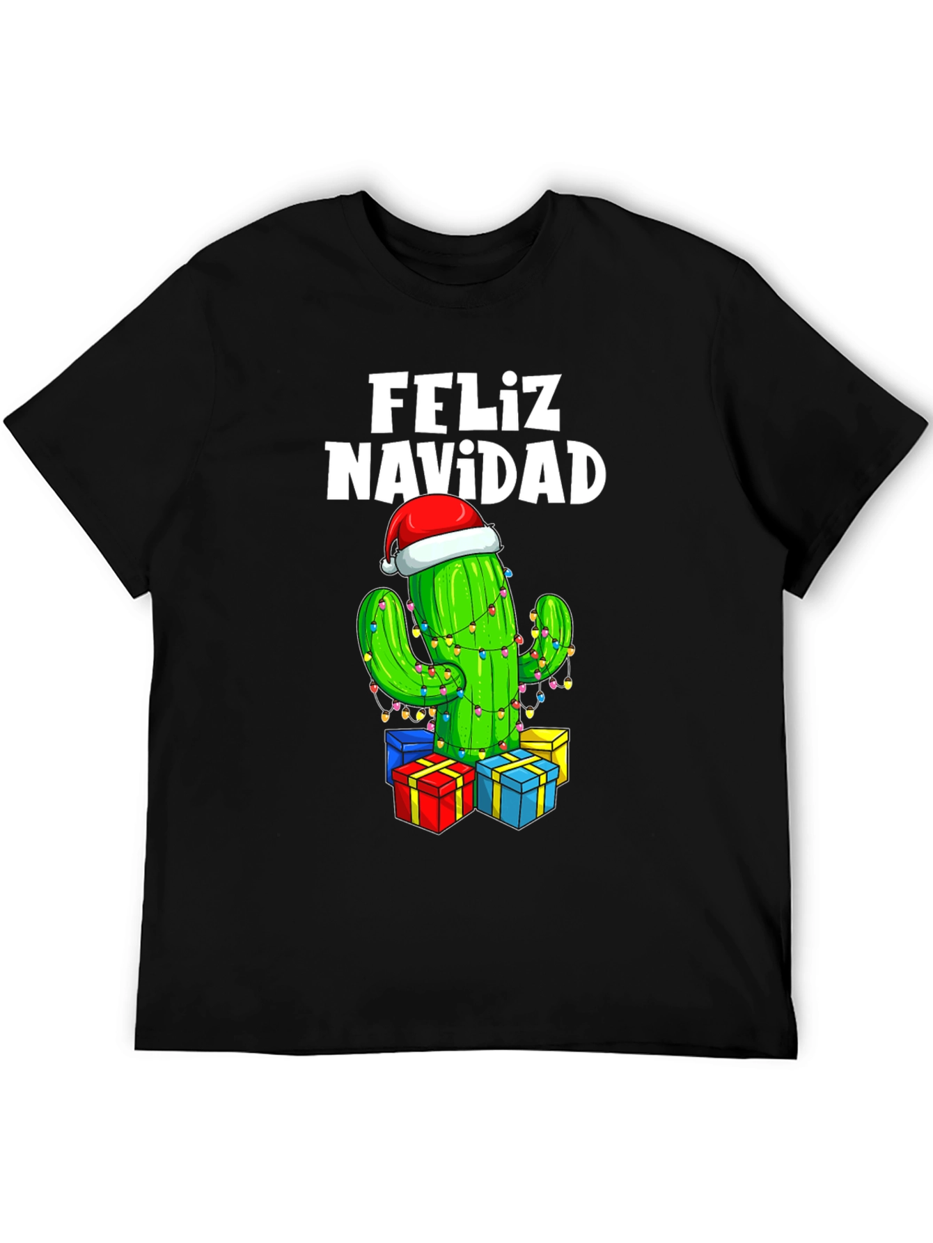 Feliz Navidad Cactus Christmas T-Shirt