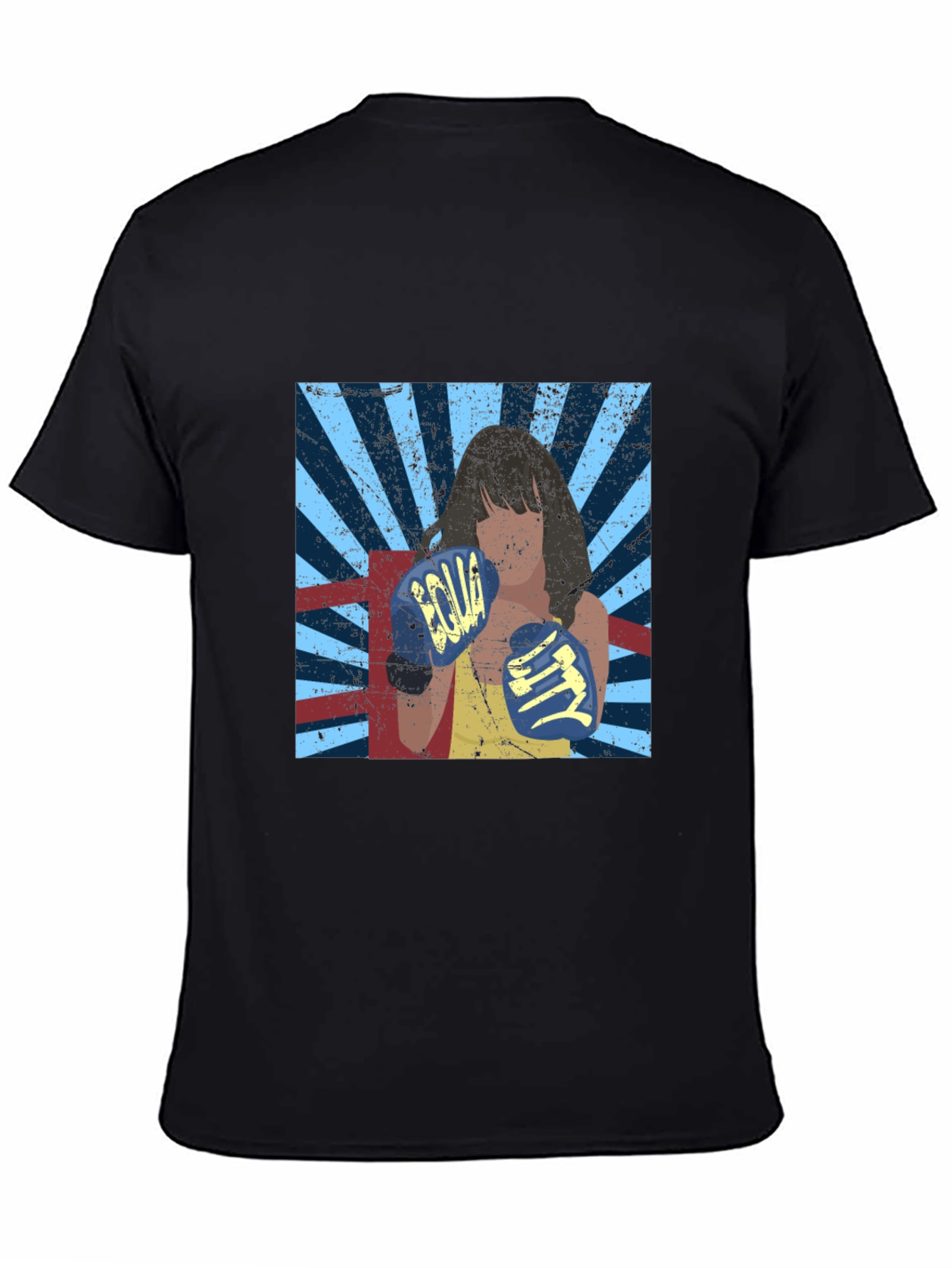 Retro Boxing Woman Graphic Tee - Equality Design