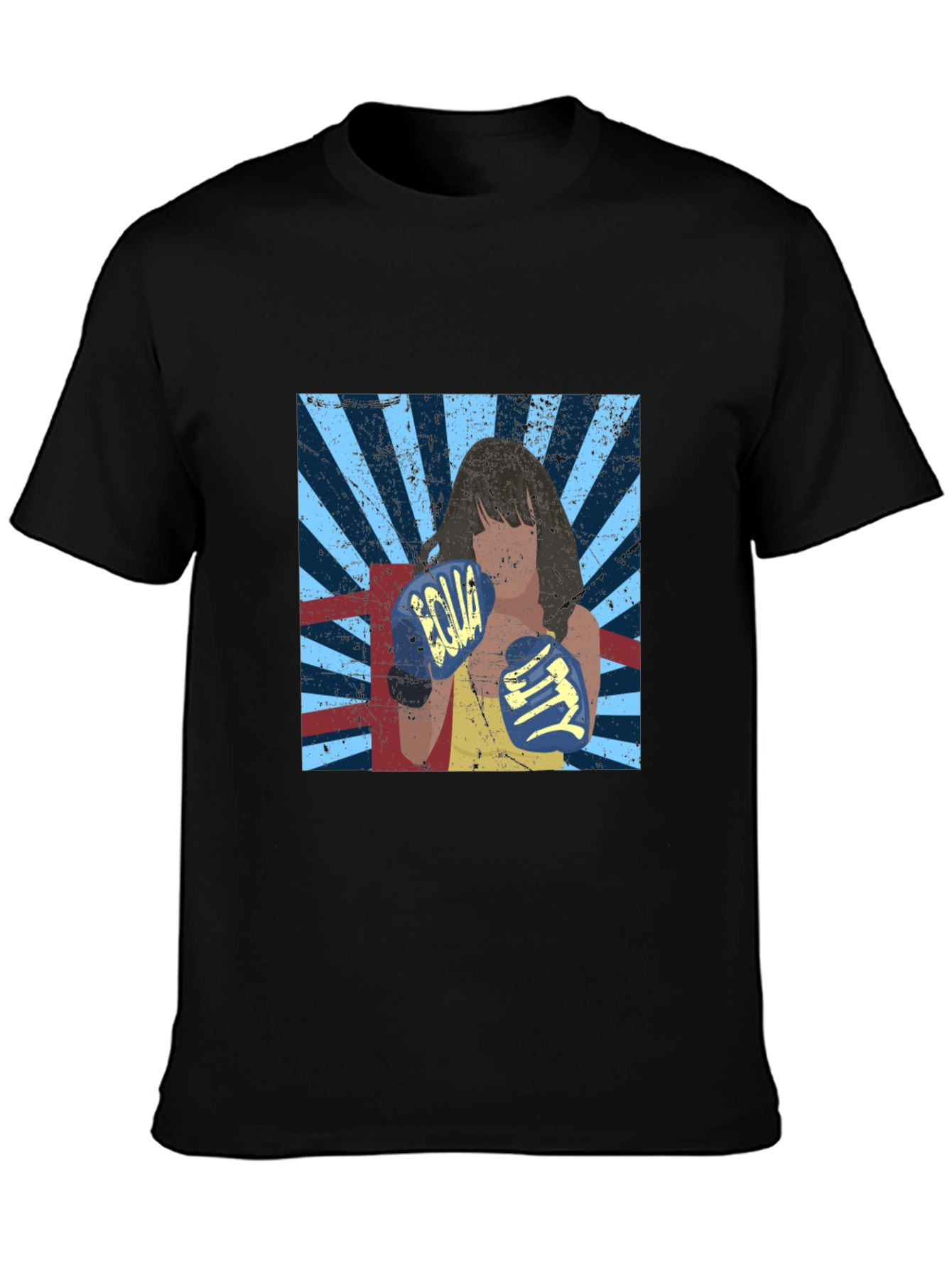 Retro Boxing Woman Graphic Tee - Equality Design