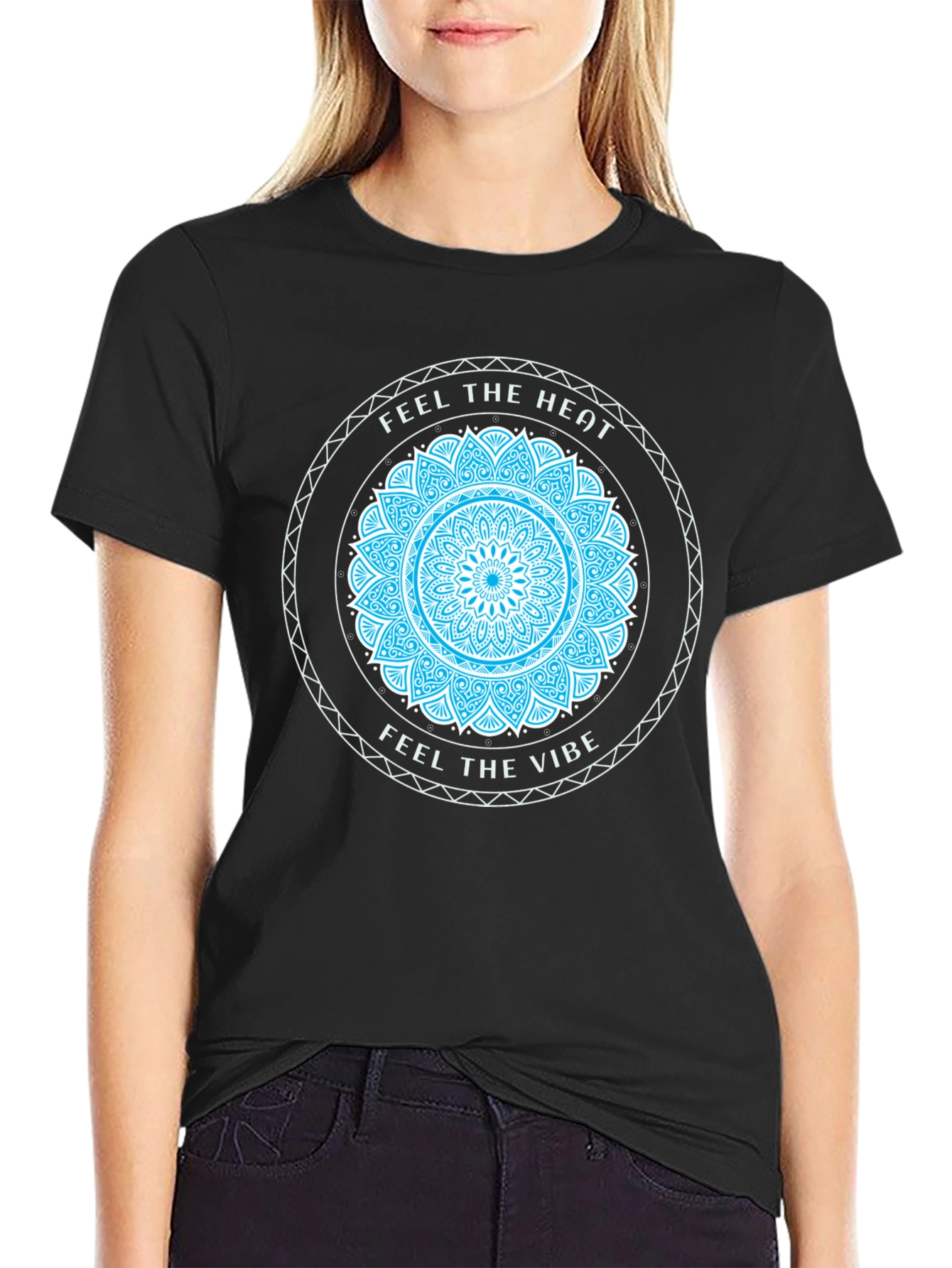 Feel The Heat Vibe Black Graphic Tee