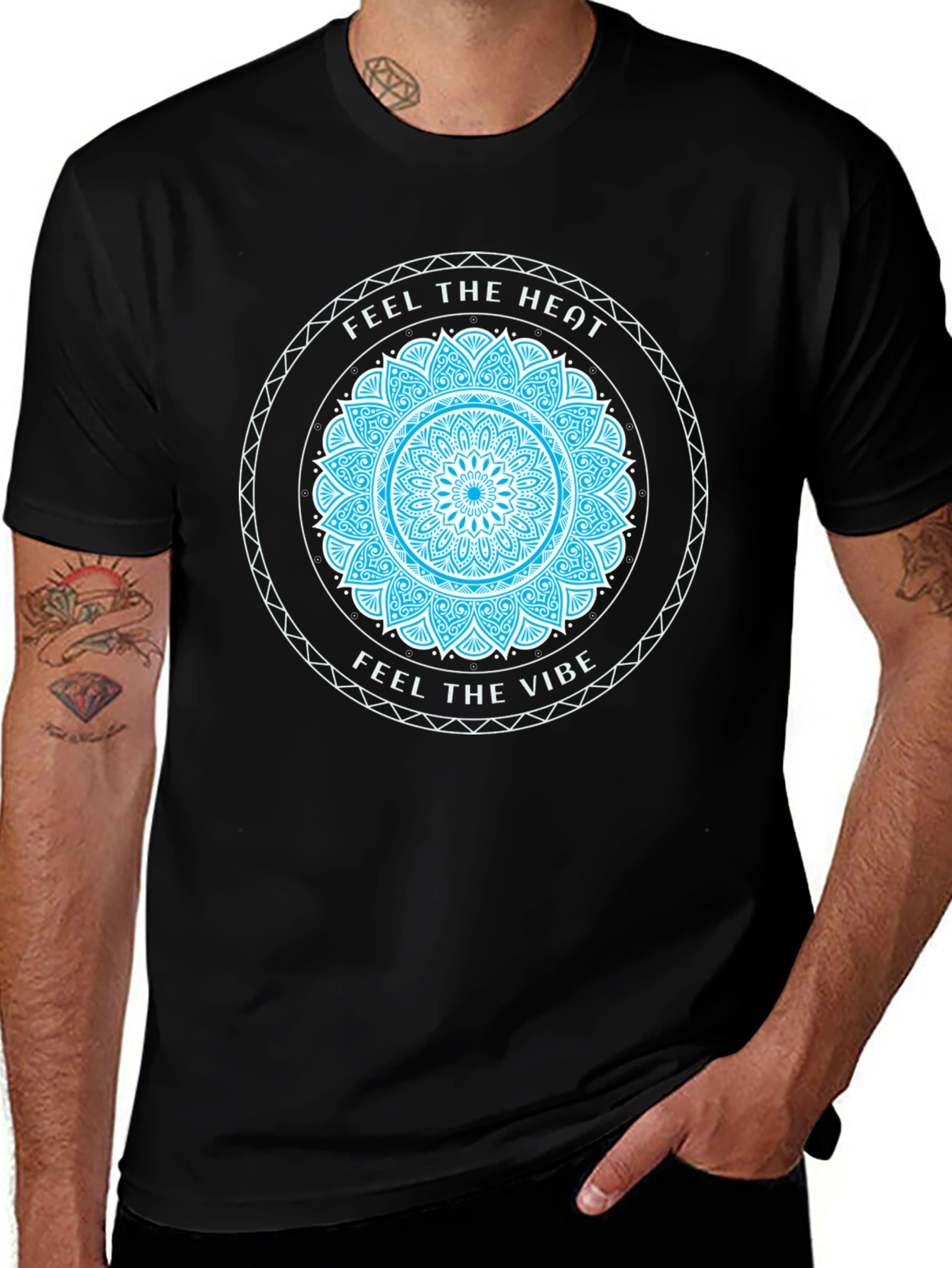Feel The Heat Vibe Black Graphic Tee