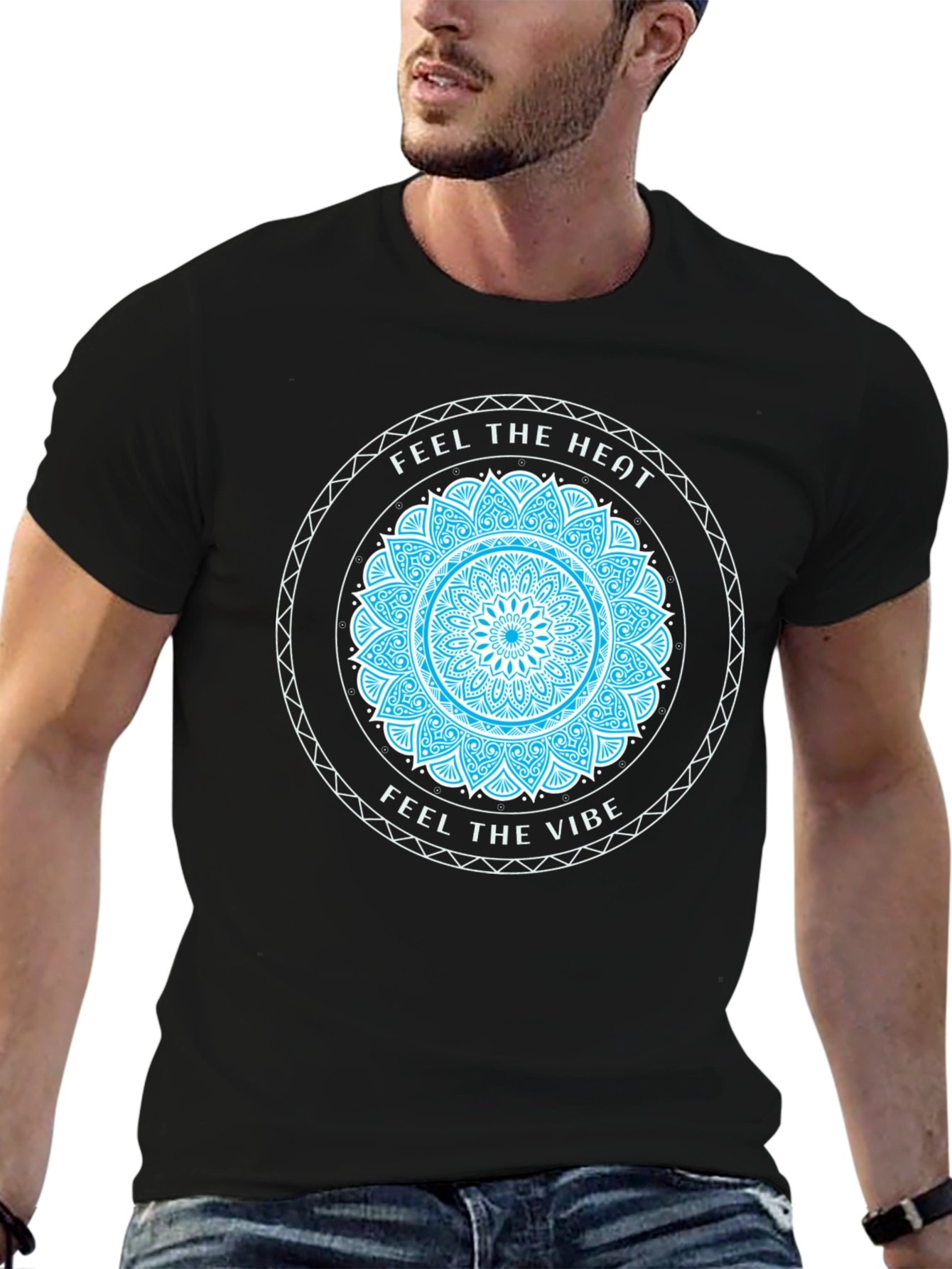 Feel The Heat Vibe Black Graphic Tee