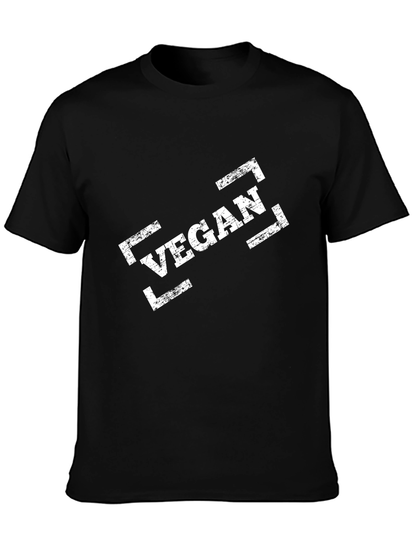 Vegan Graphic Tee - Black Cotton Shirt