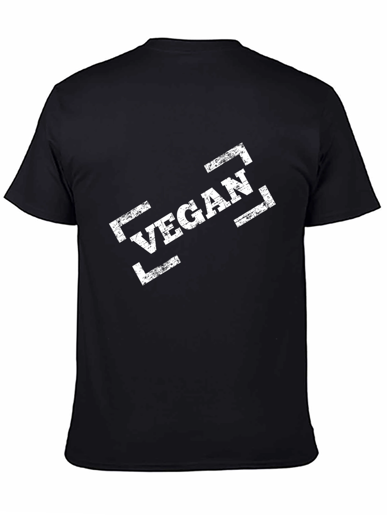 Vegan Graphic Tee - Black Cotton Shirt