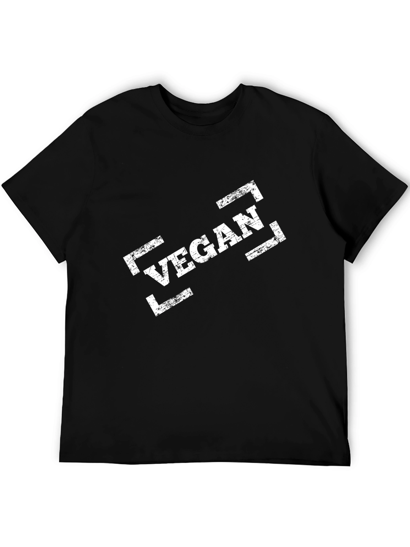 Vegan Graphic Tee - Black Cotton Shirt