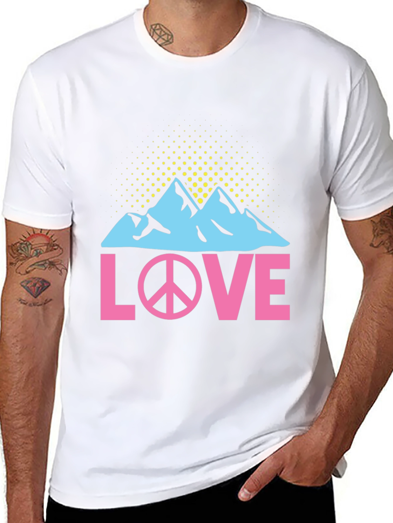 Peace Love Mountains Graphic T-Shirt