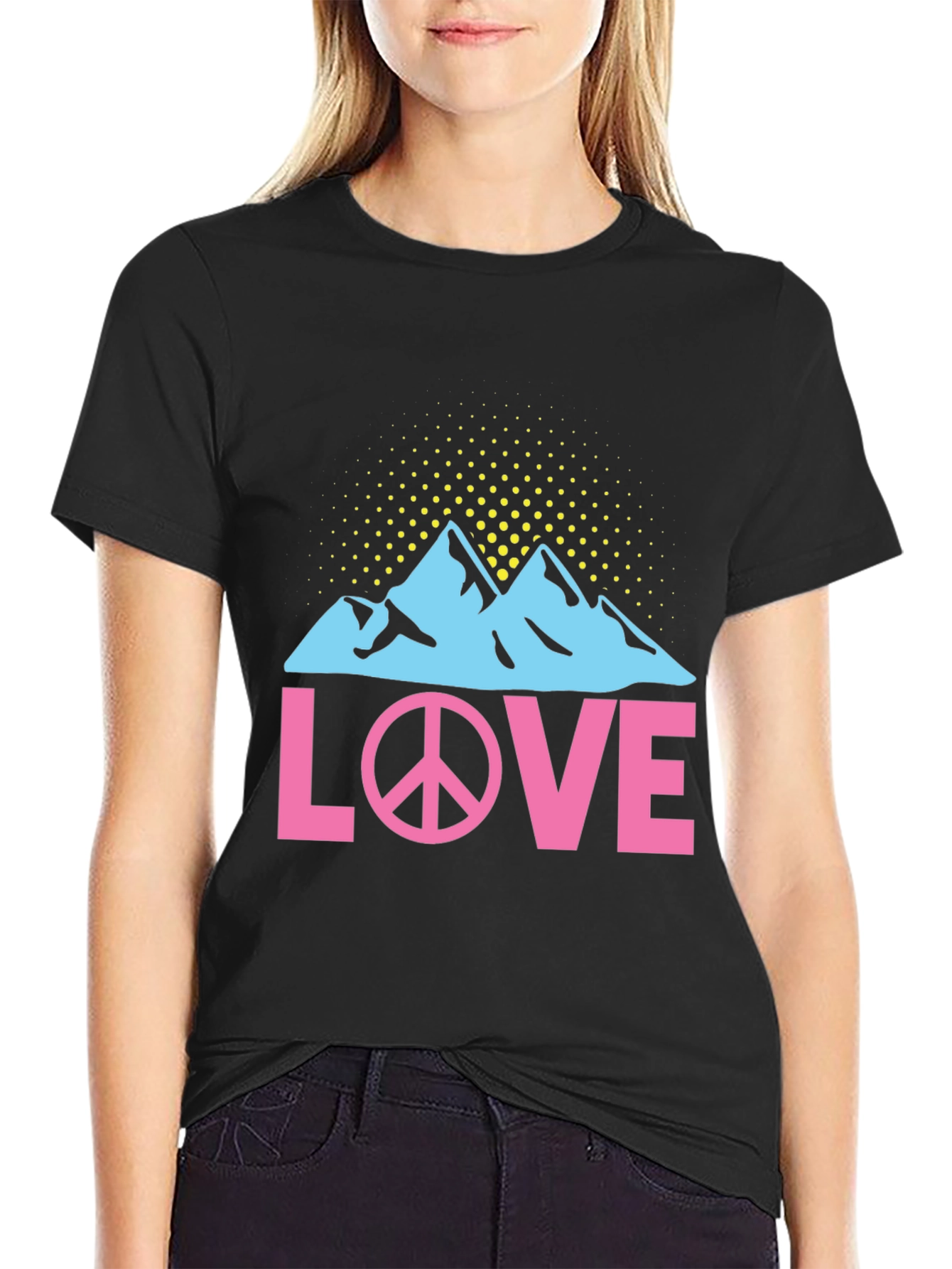 Peace Love Mountains Graphic T-Shirt