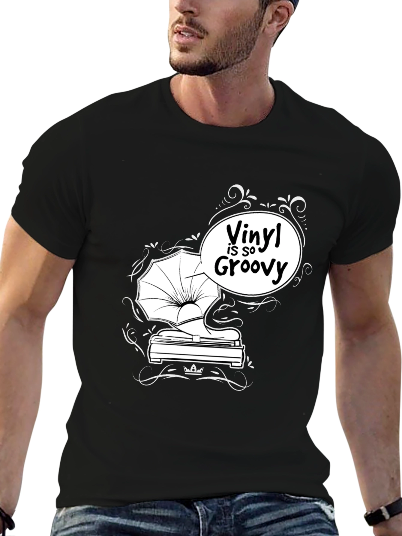 Vinyl is So Groovy Black T-Shirt