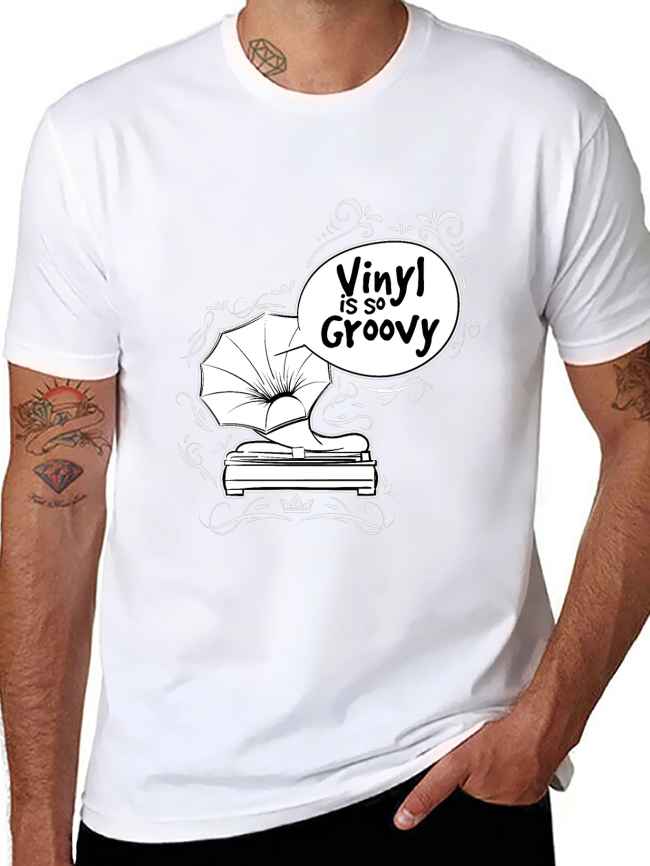 Vinyl is So Groovy Black T-Shirt