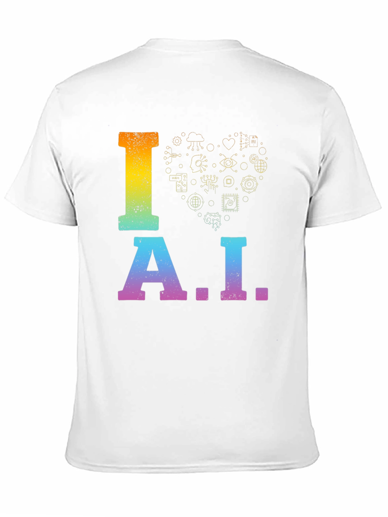 I Love AI T-Shirt - Gradient Design