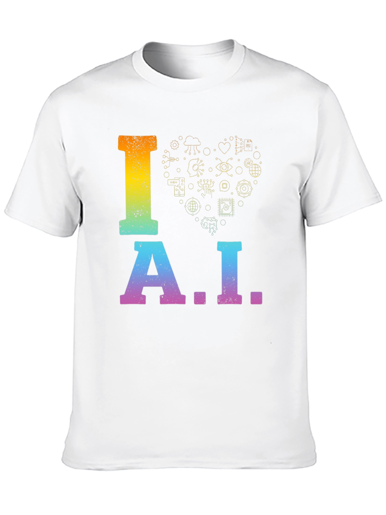 I Love AI T-Shirt - Gradient Design